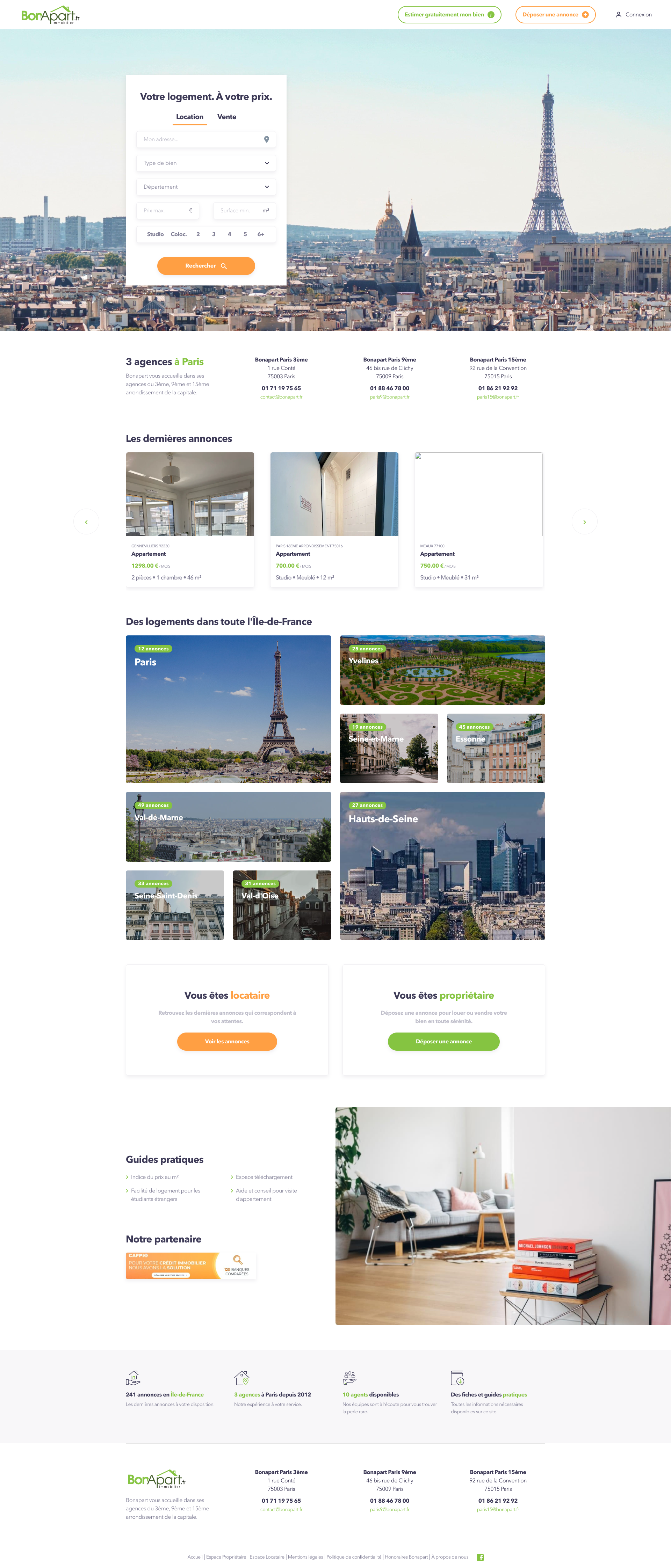 Aperçu du site