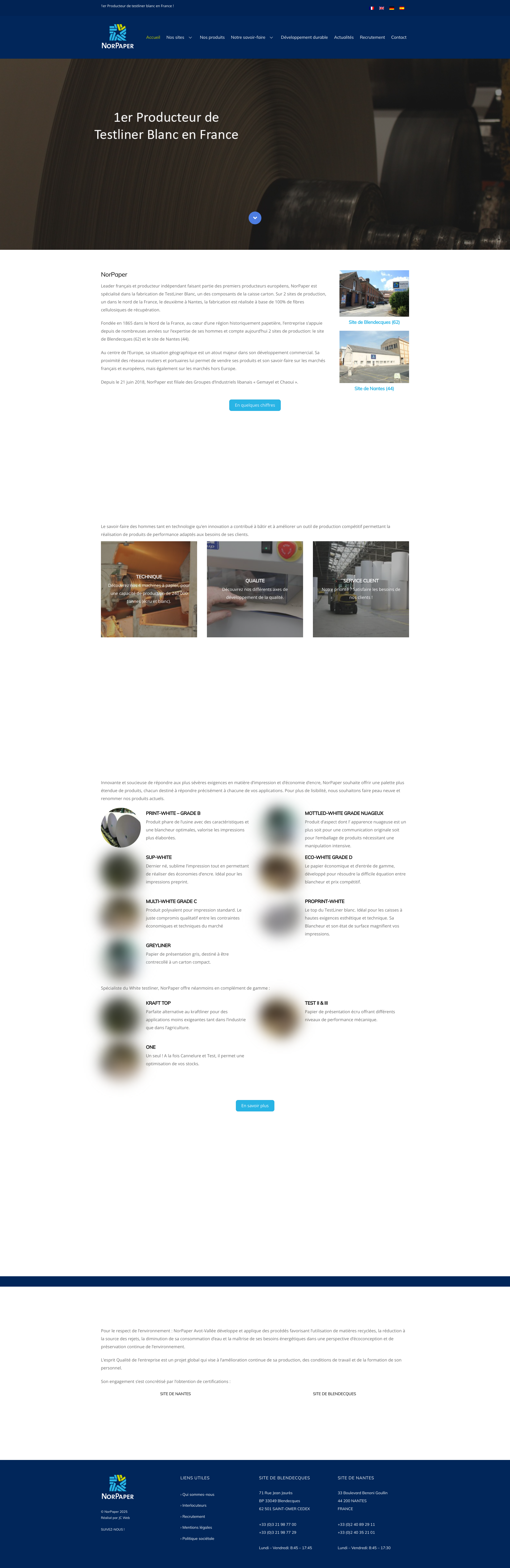Aperçu du site