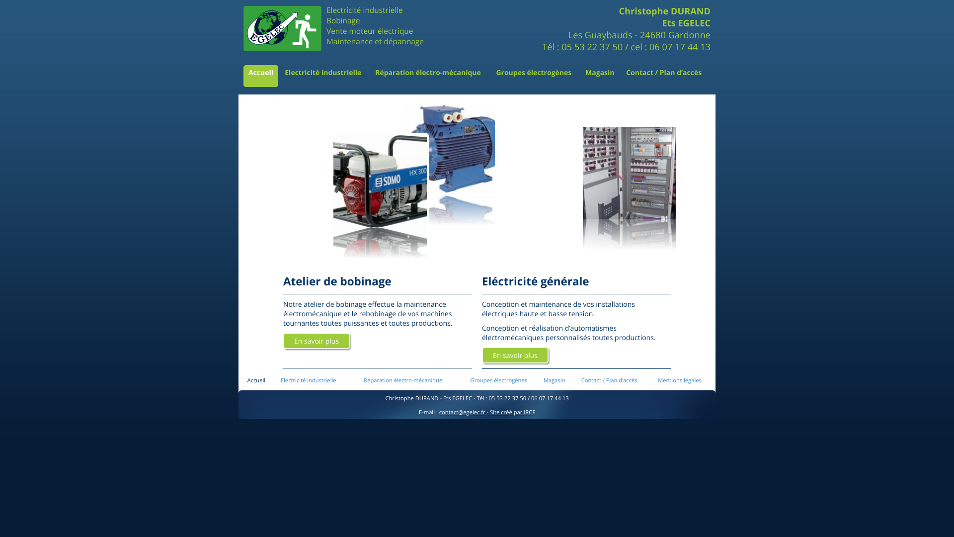 Aperçu du site