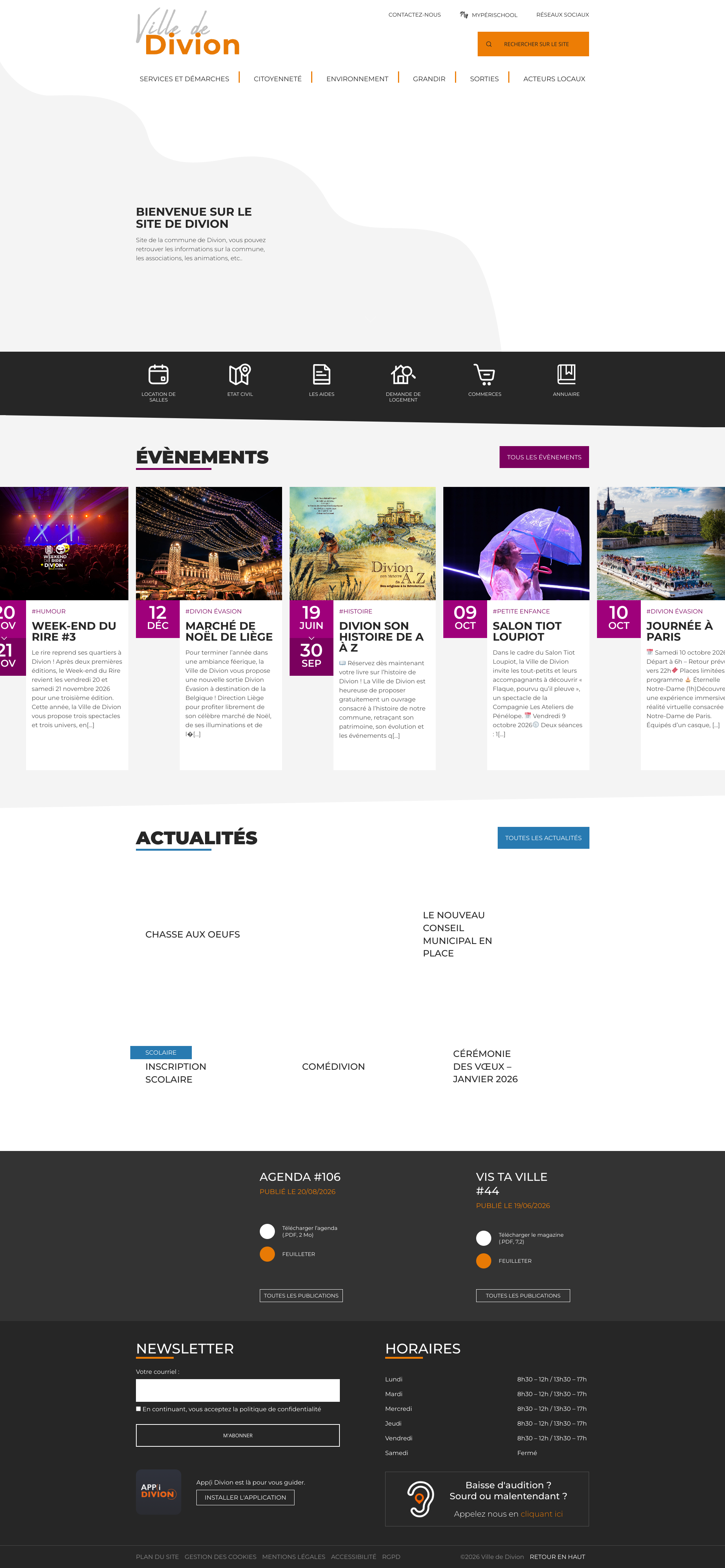 Aperçu du site