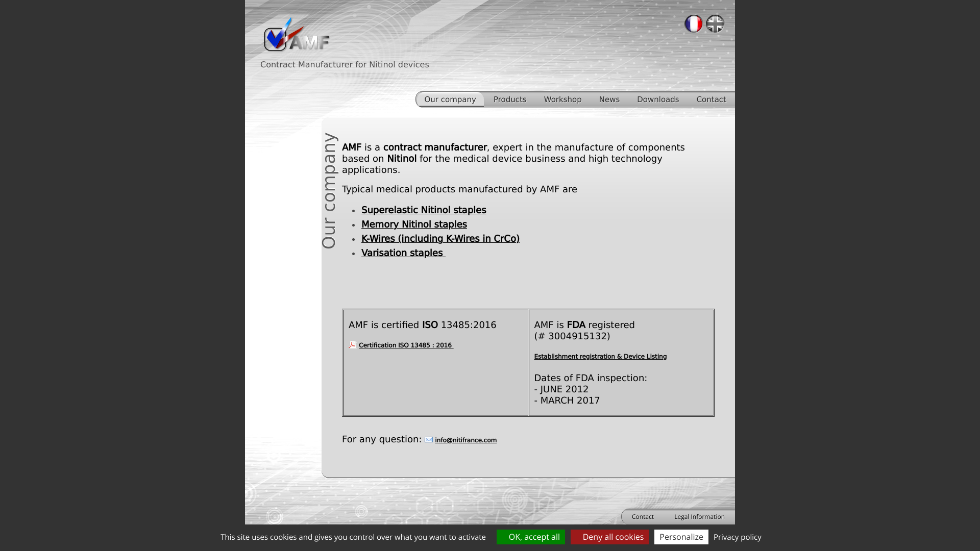 Aperçu du site