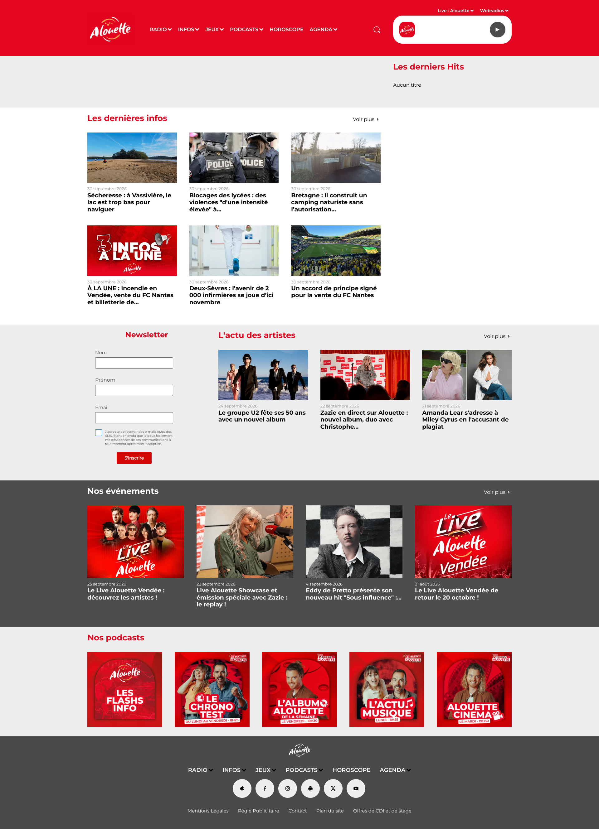 Aperçu du site