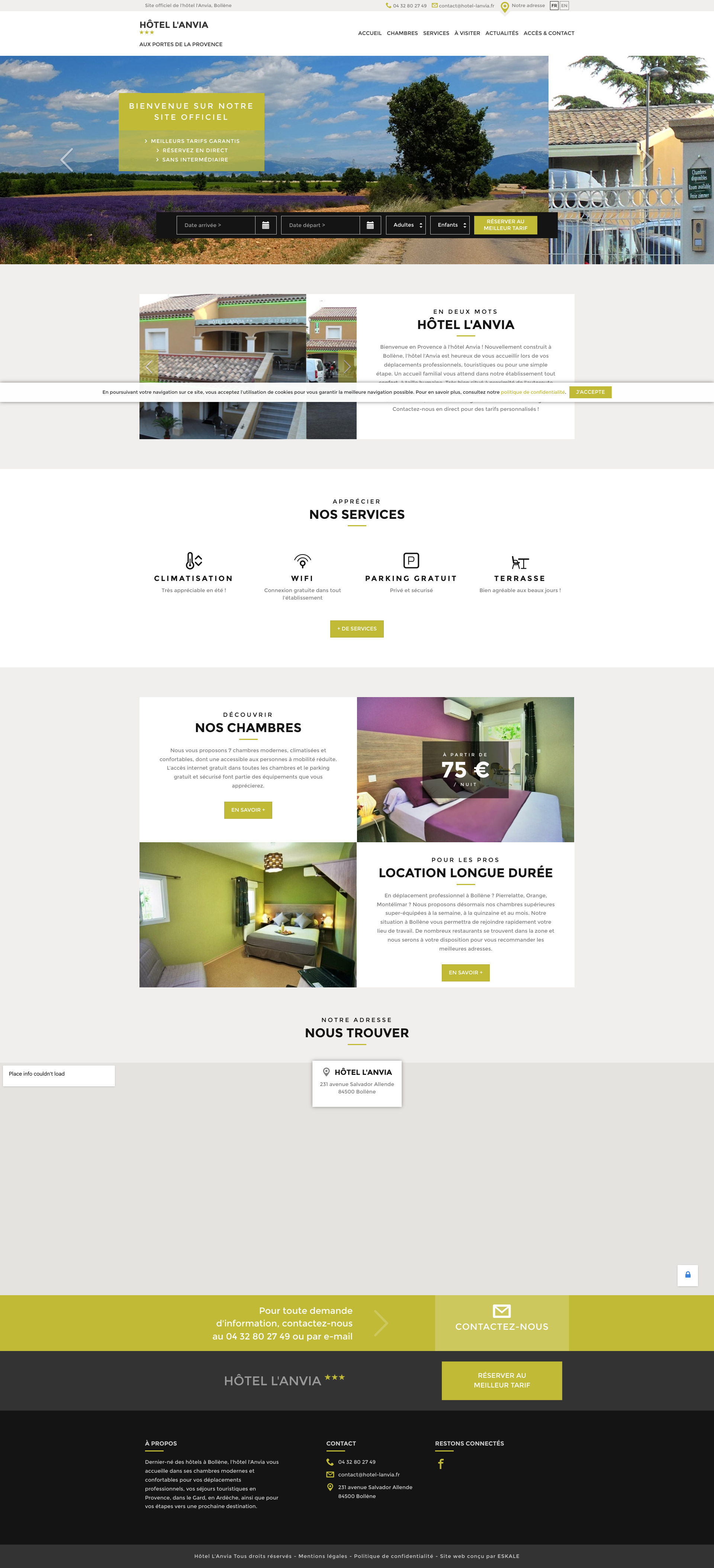 Aperçu du site