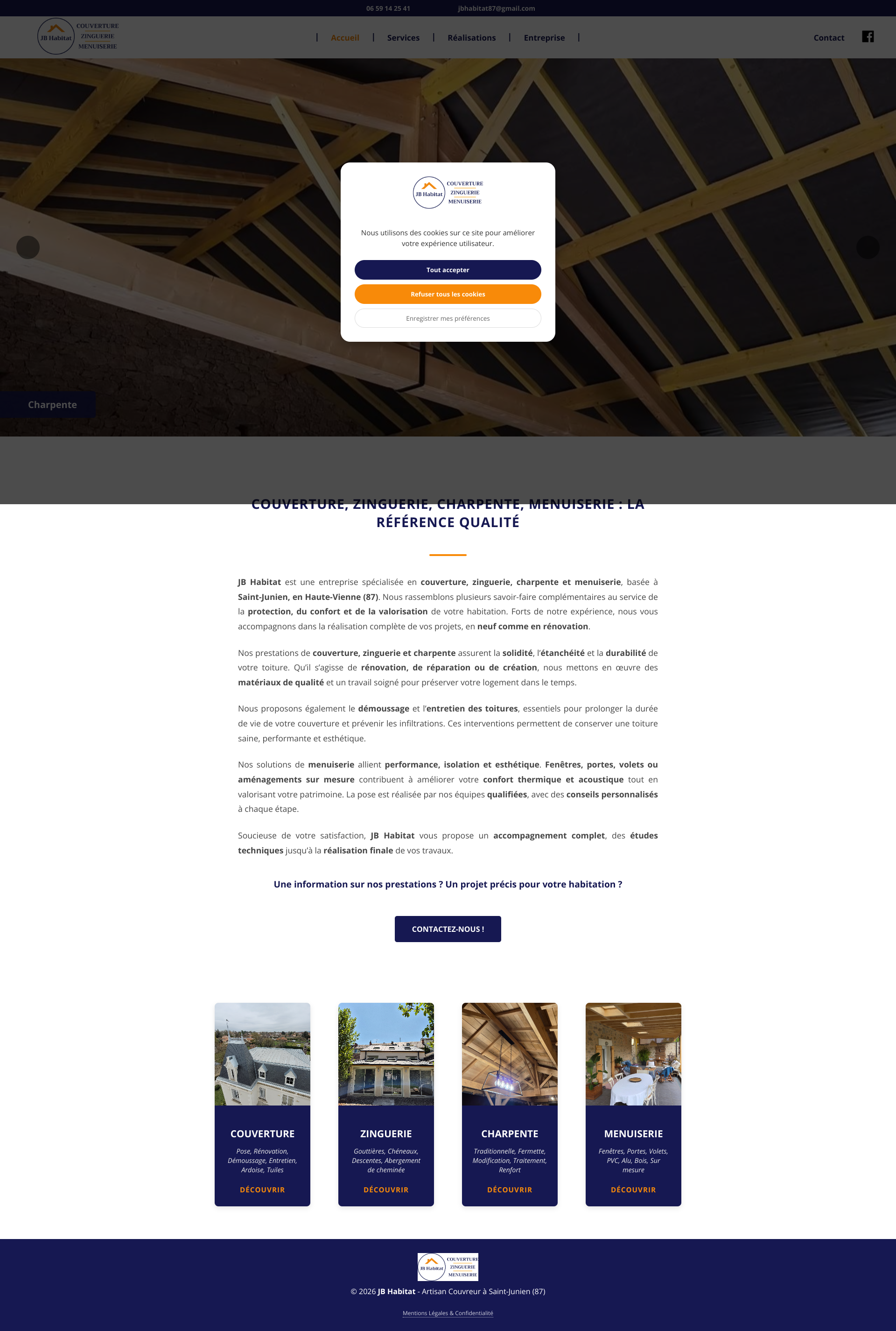 Aperçu du site