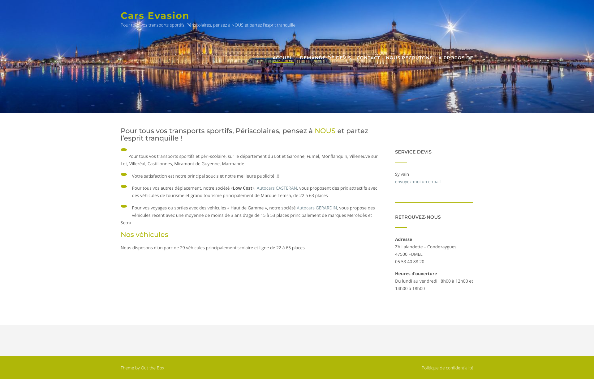 Aperçu du site