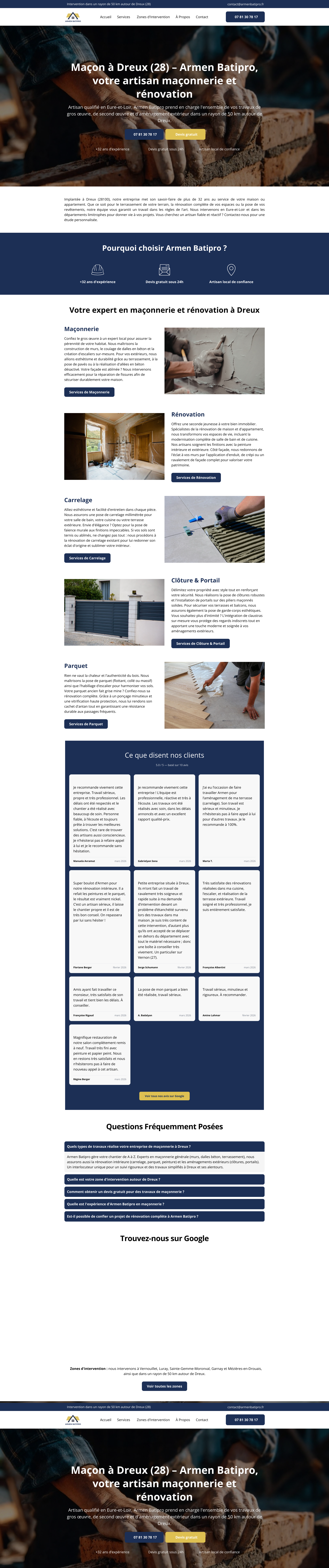 Aperçu du site