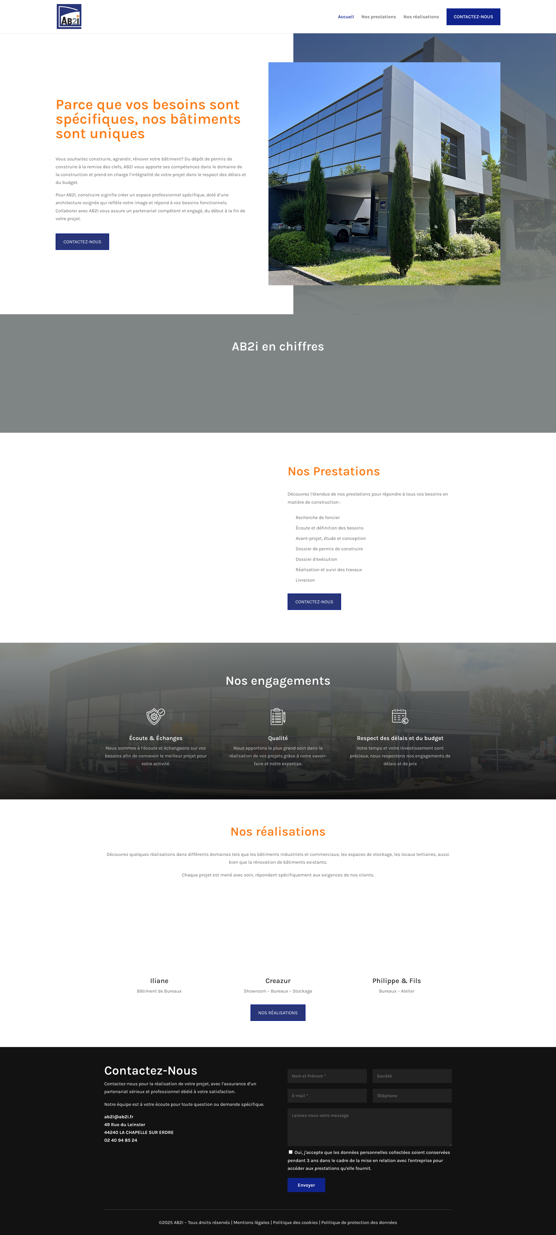 Aperçu du site