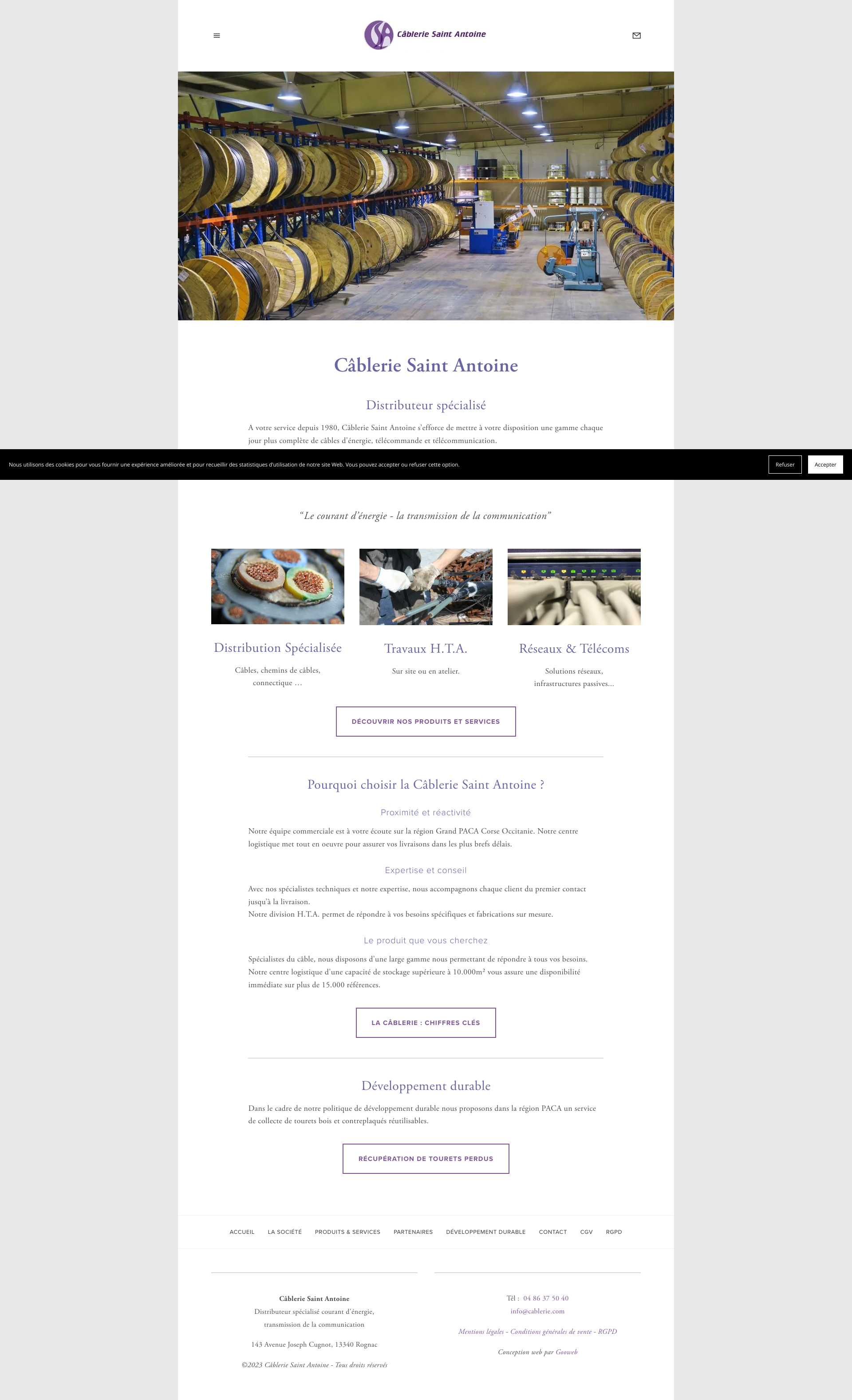 Aperçu du site