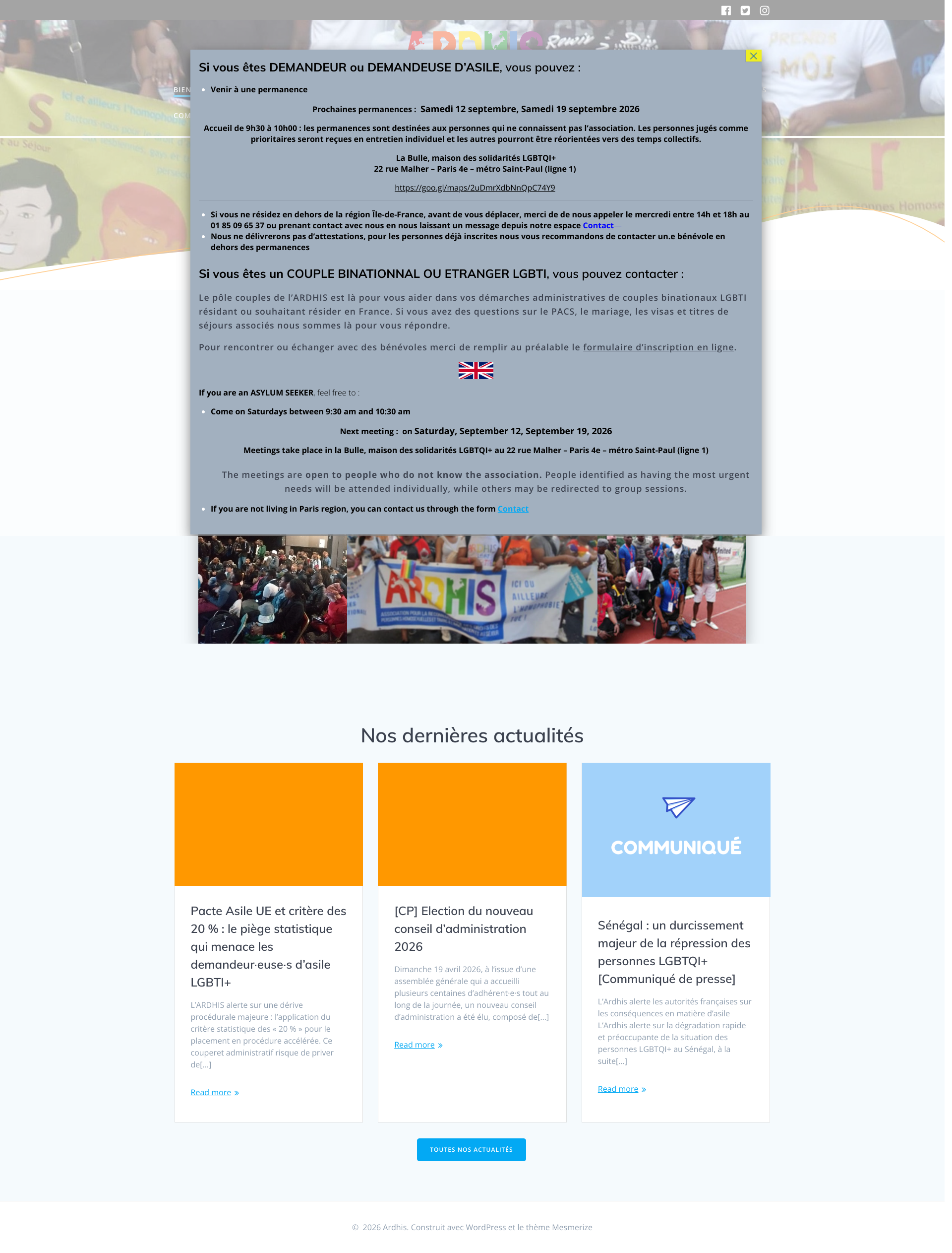 Aperçu du site