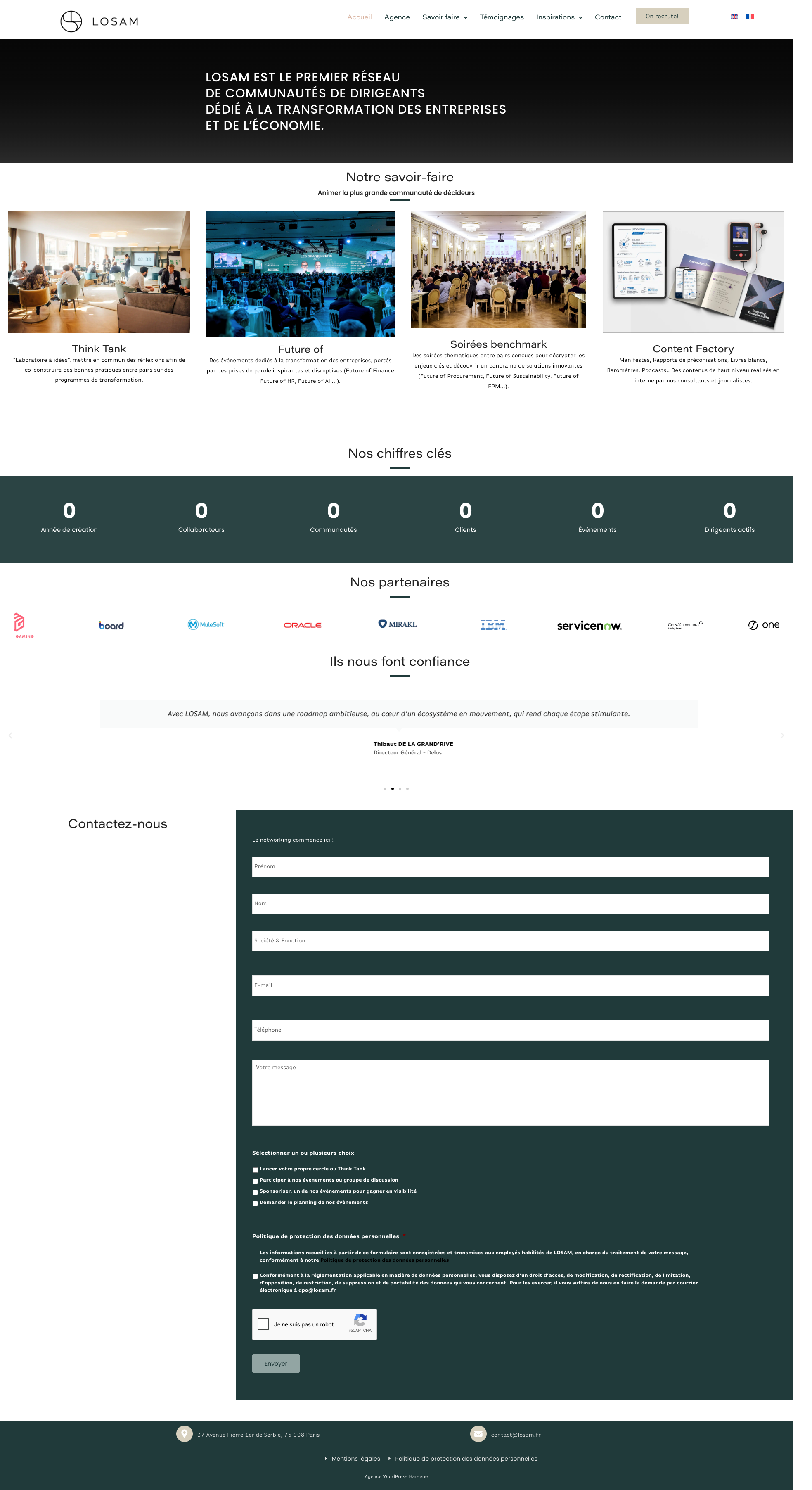 Aperçu du site