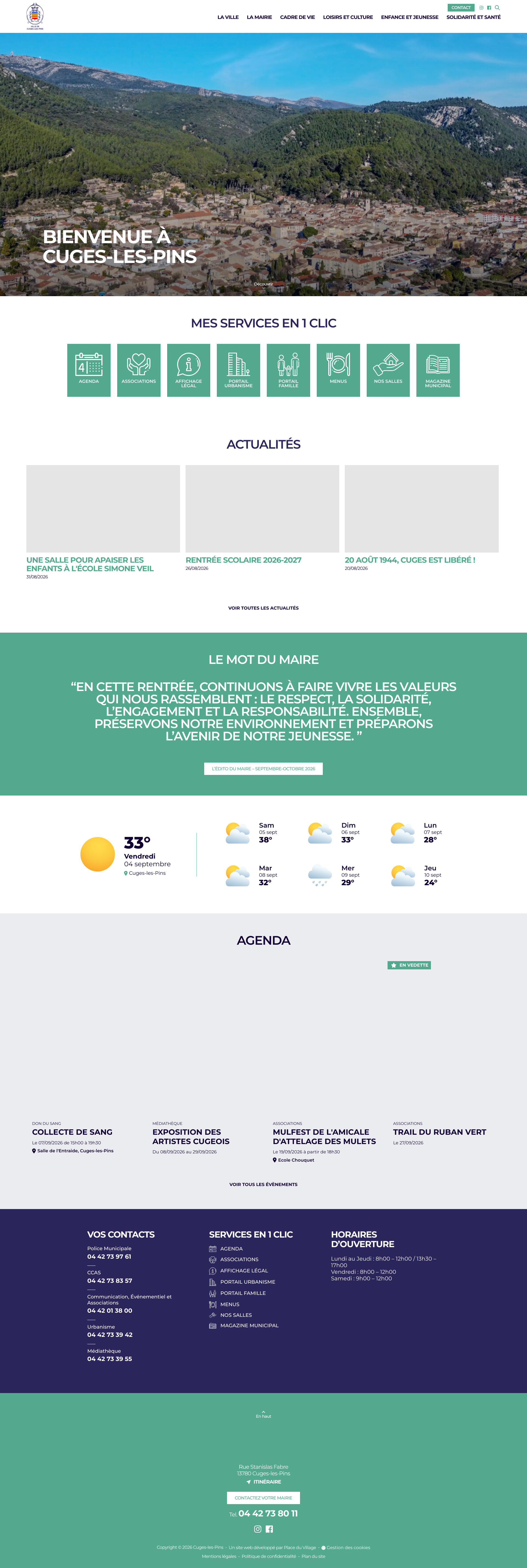 Aperçu du site