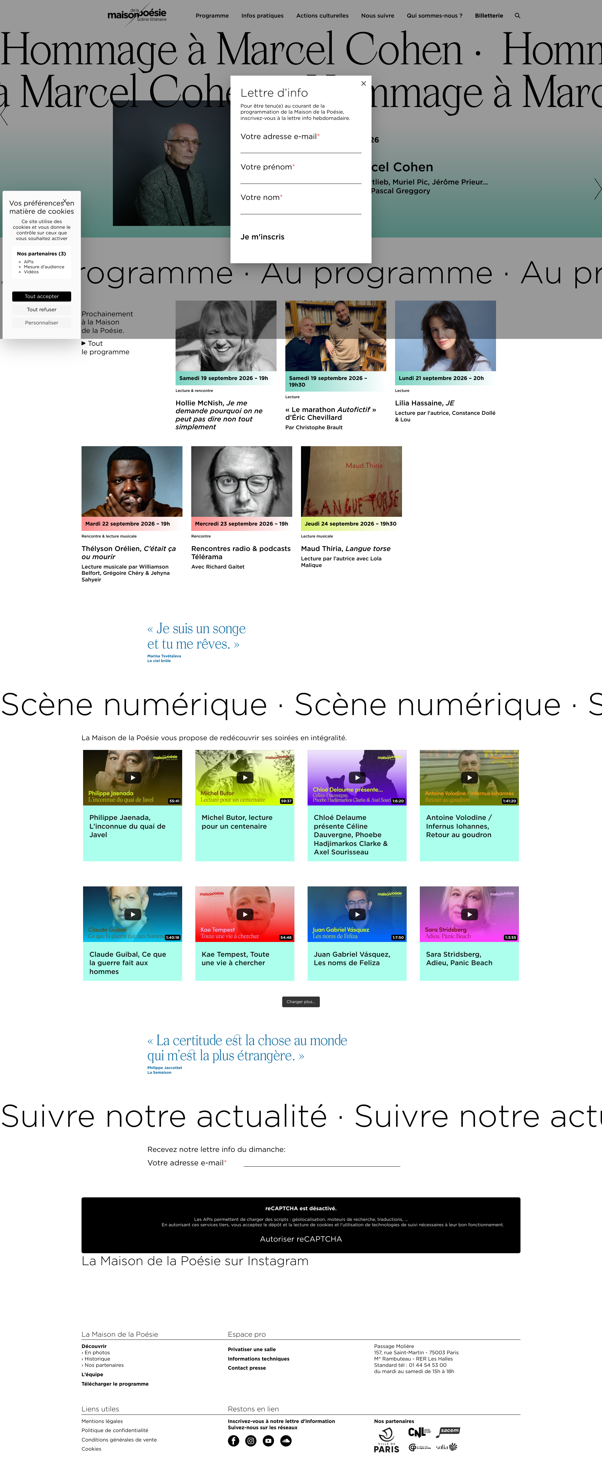 Aperçu du site