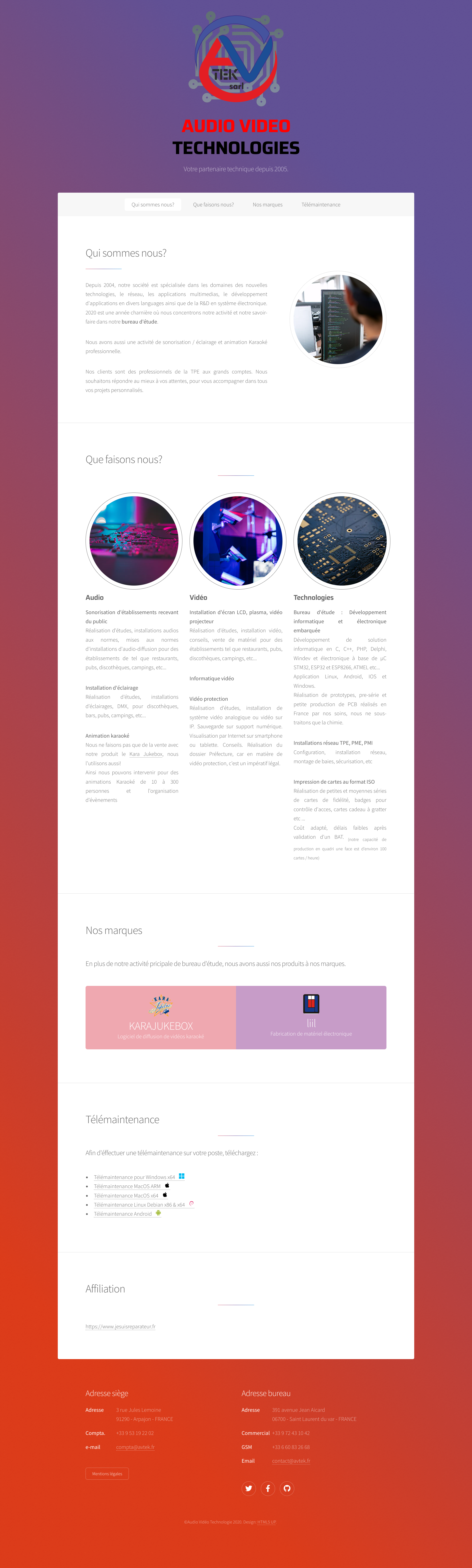Aperçu du site