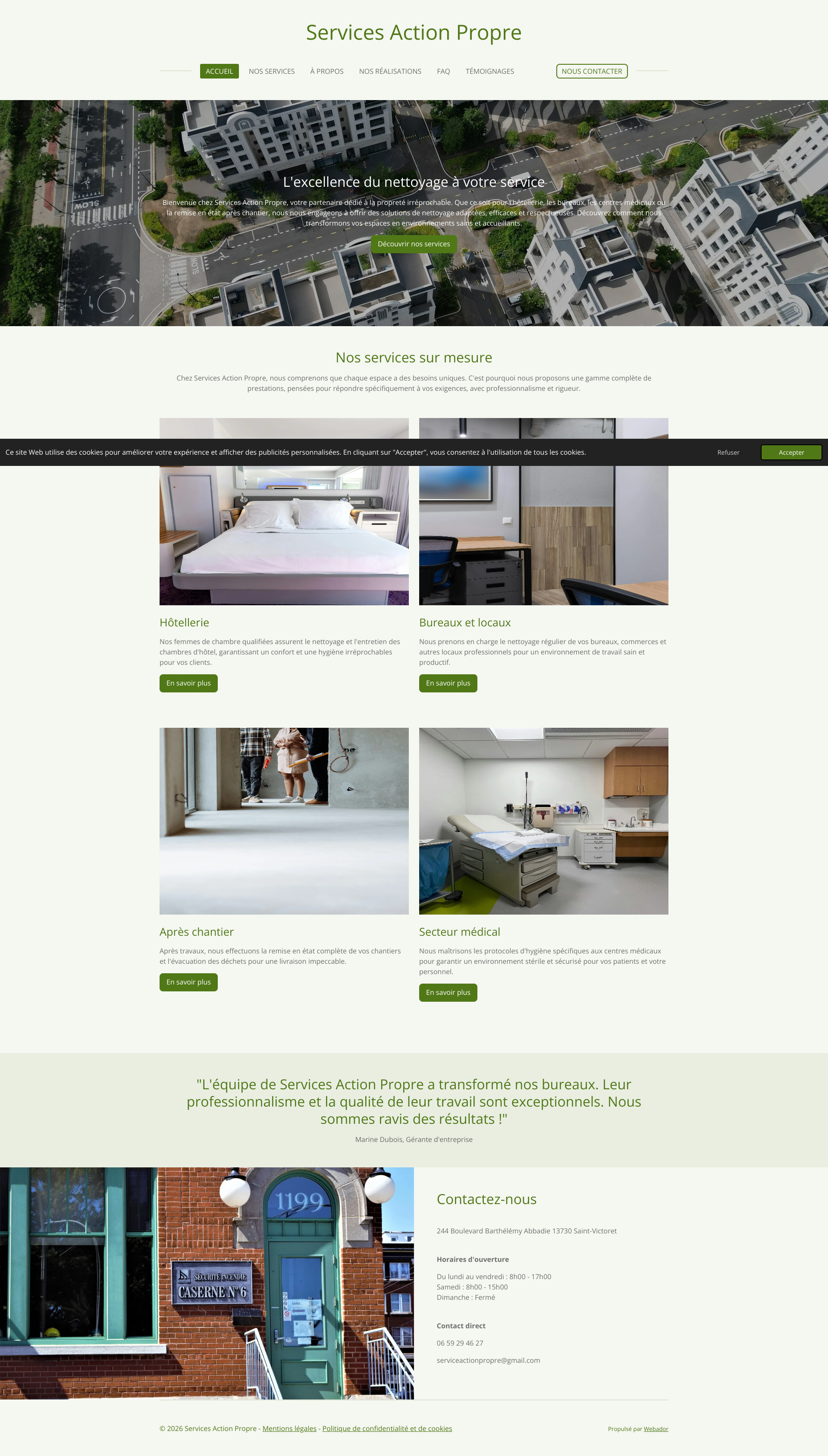 Aperçu du site