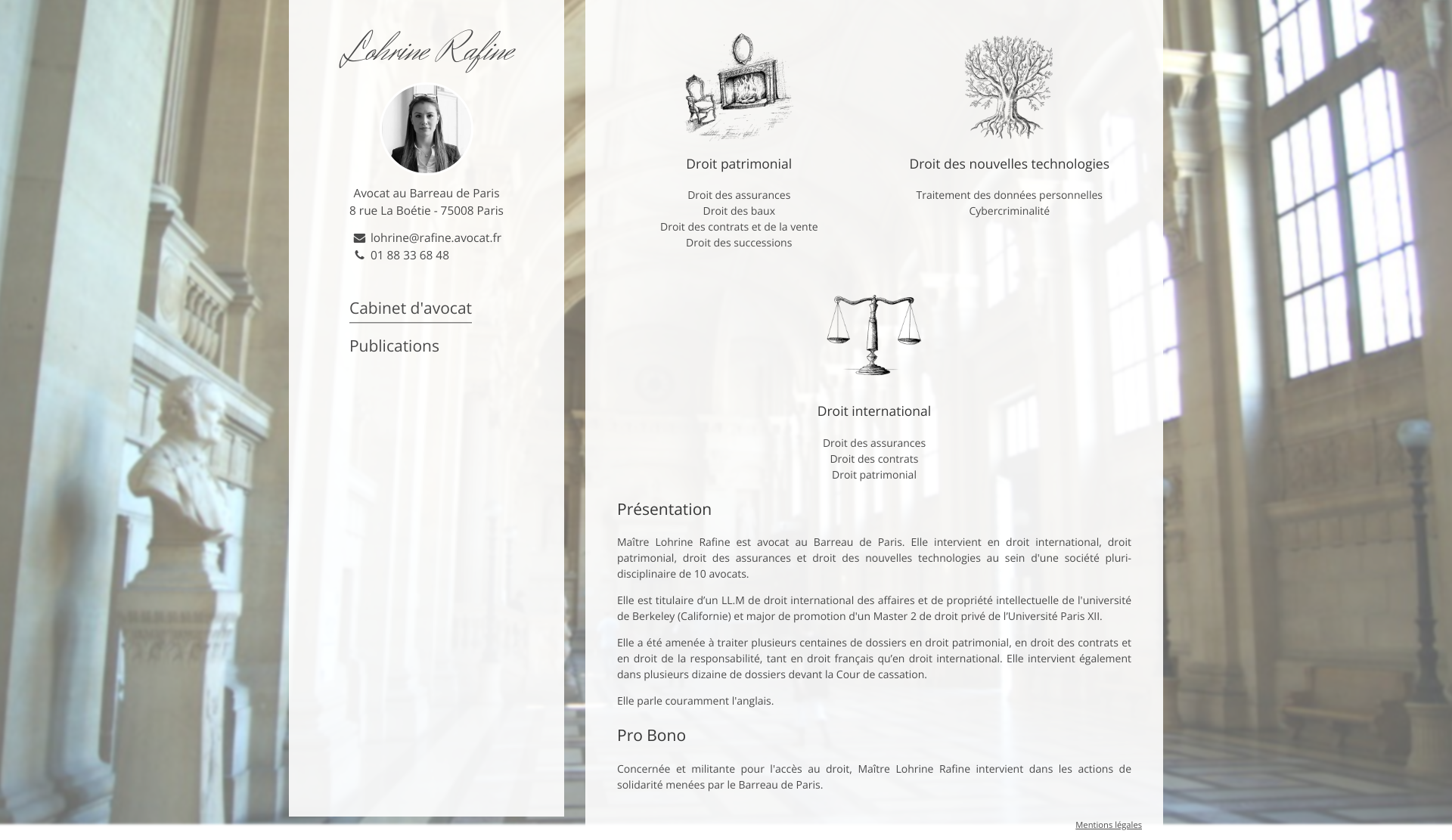 Aperçu du site