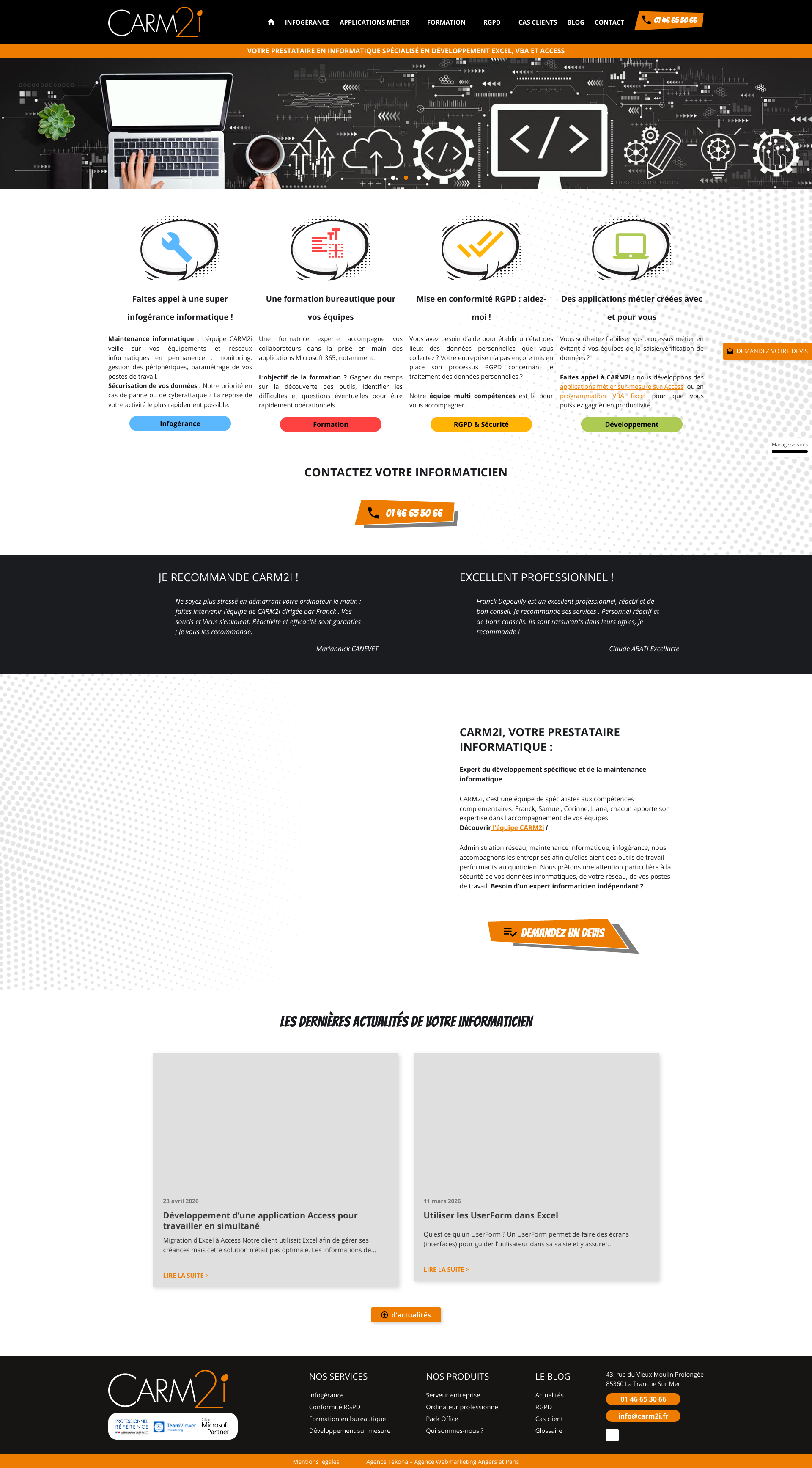 Aperçu du site