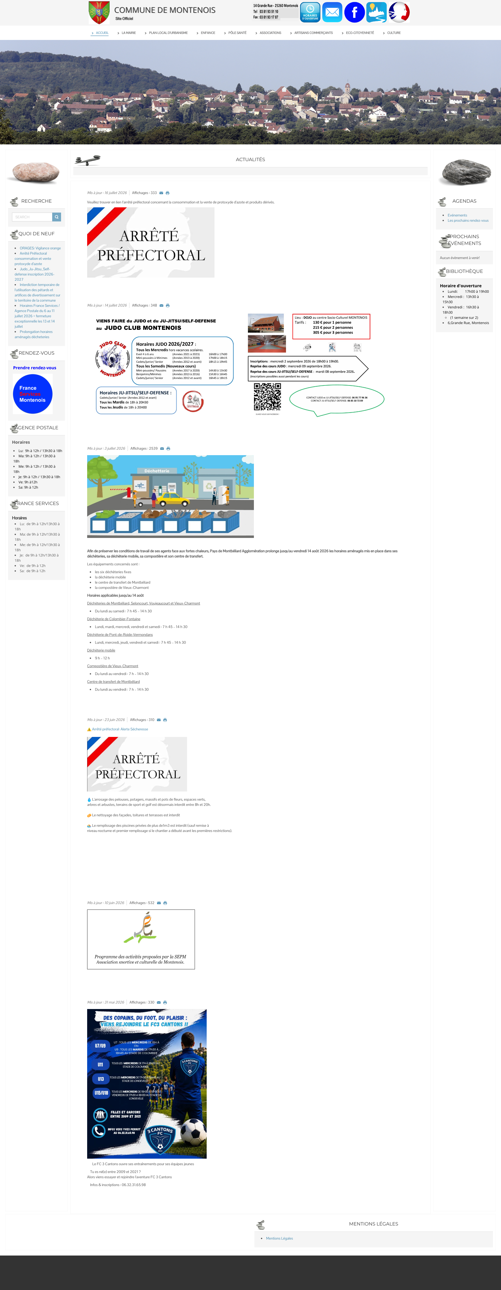 Aperçu du site