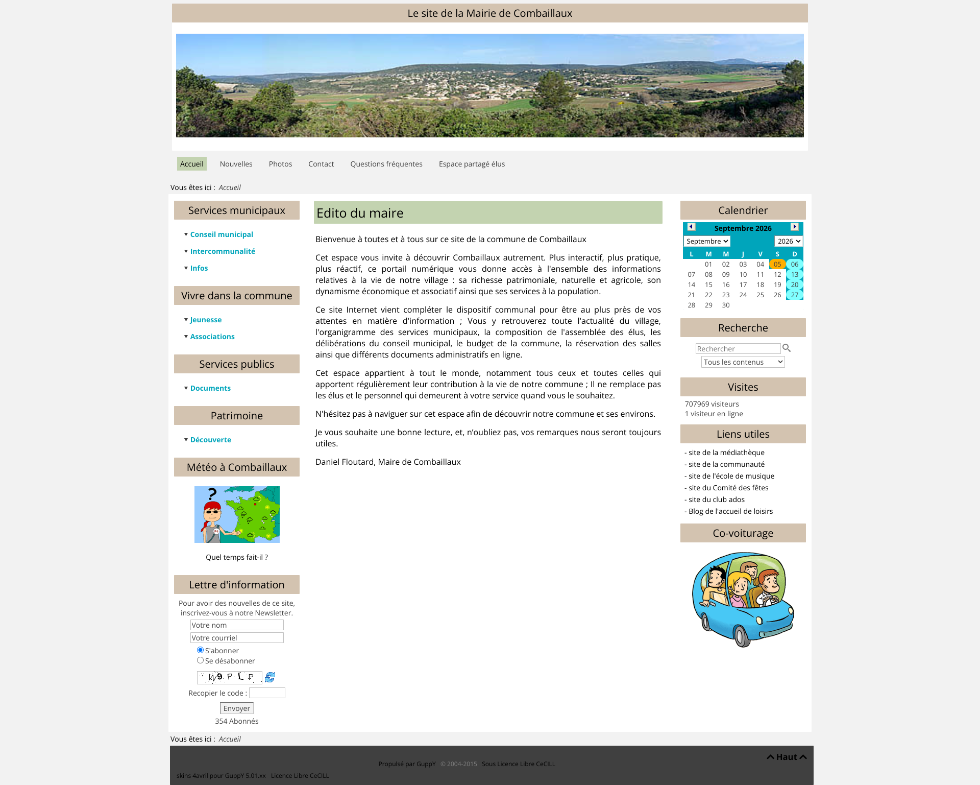 Aperçu du site