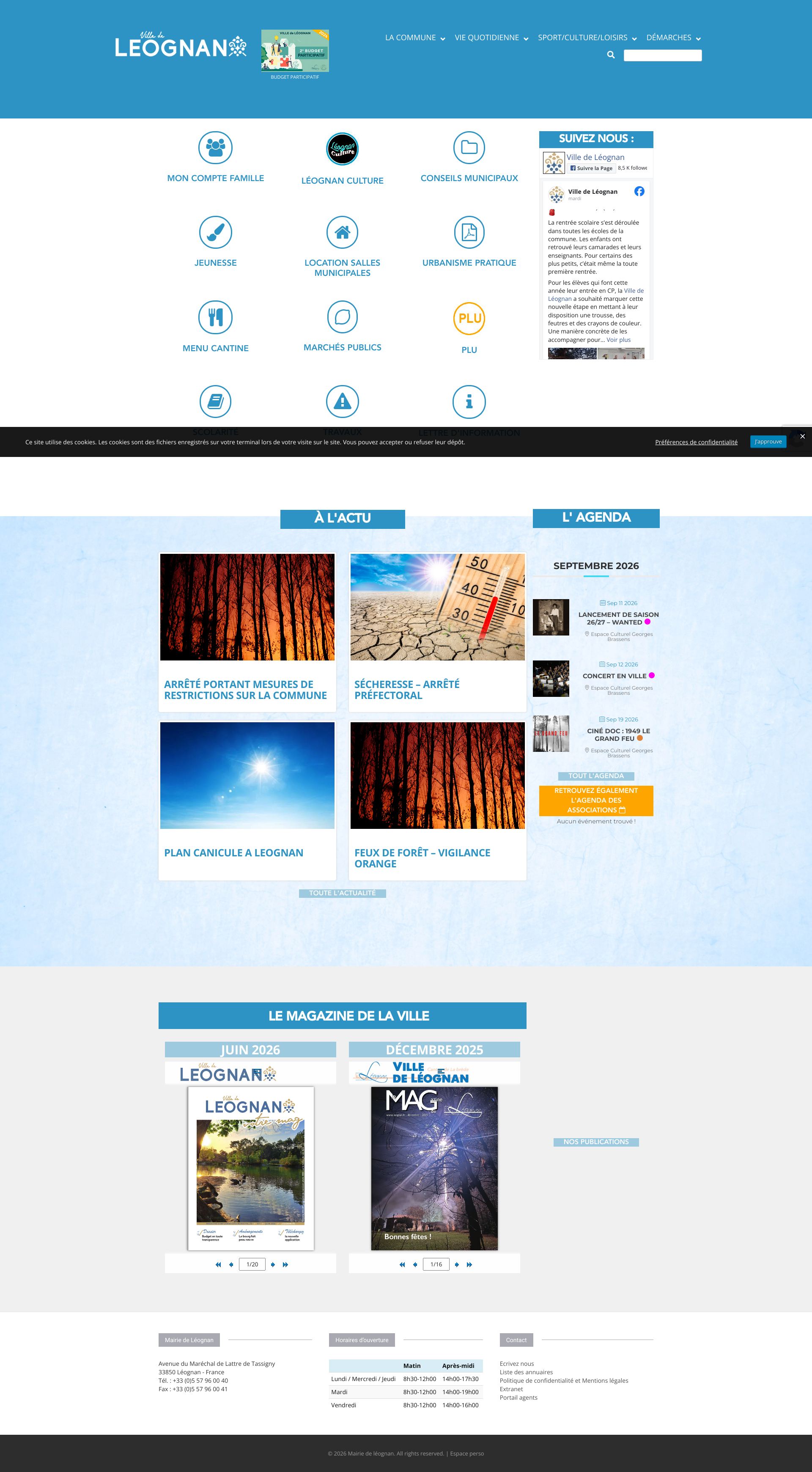 Aperçu du site