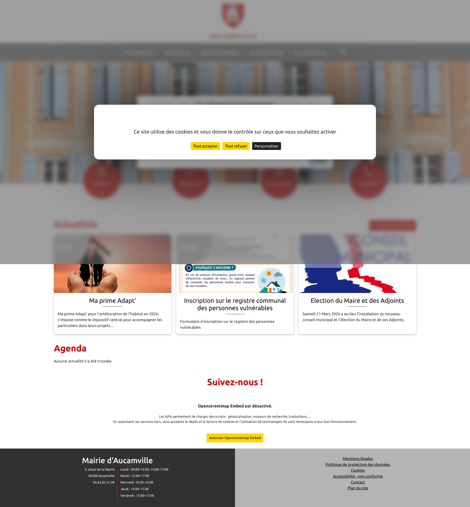 Aperçu du site
