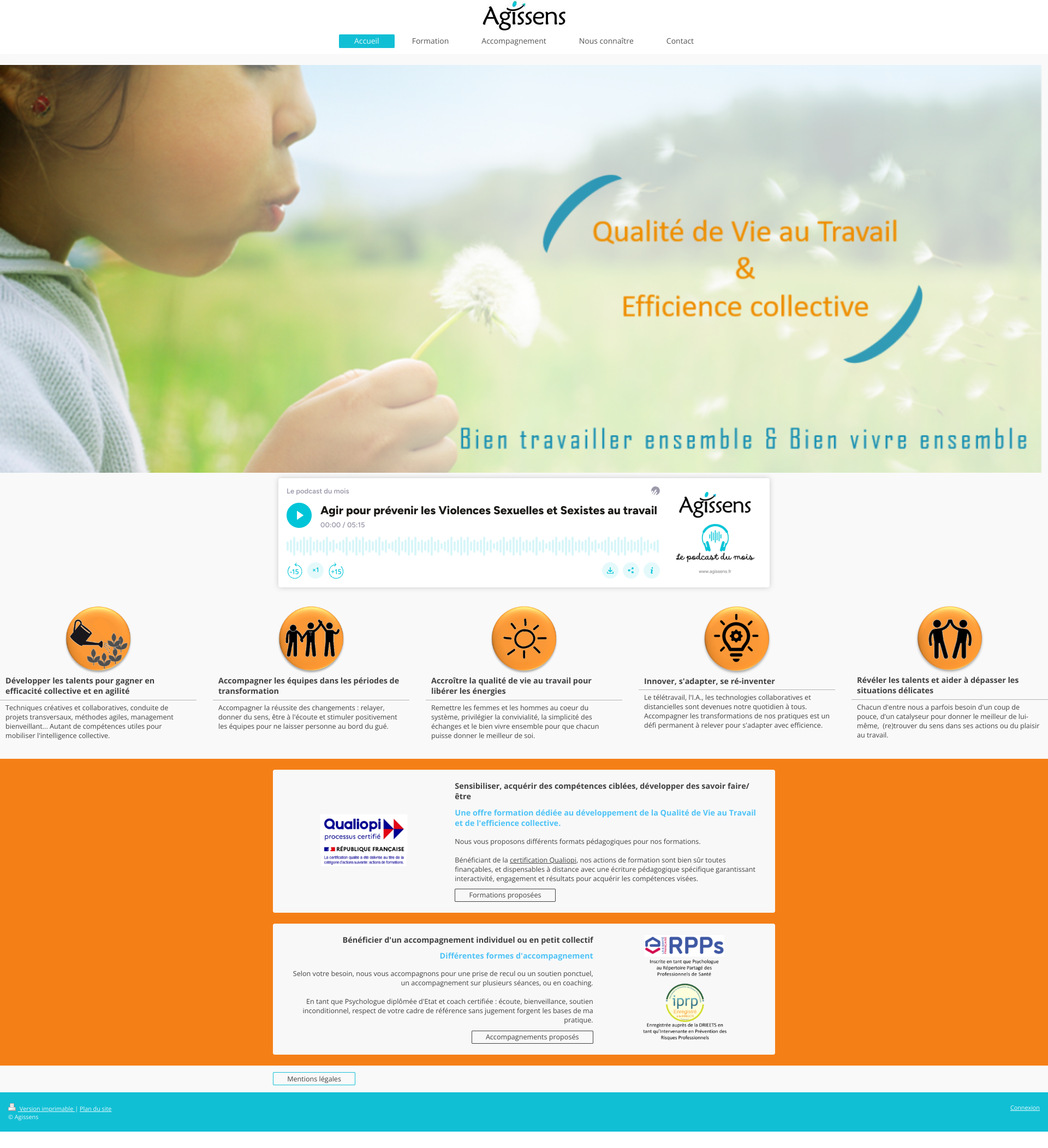 Aperçu du site