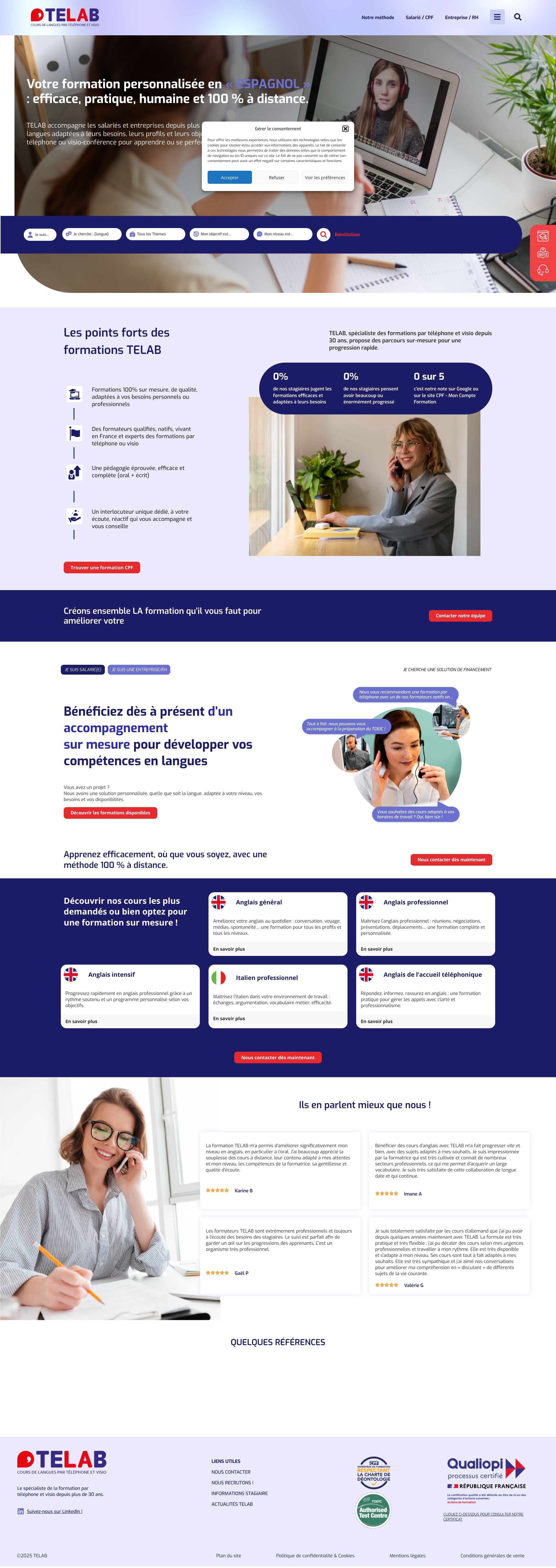Aperçu du site