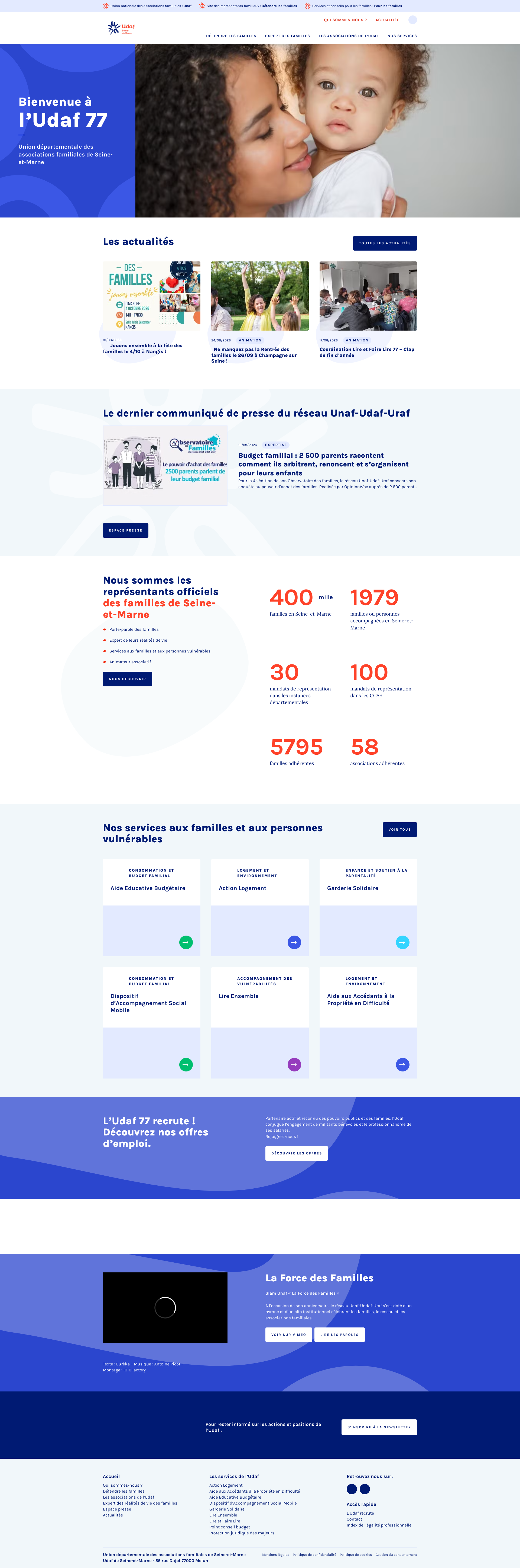 Aperçu du site