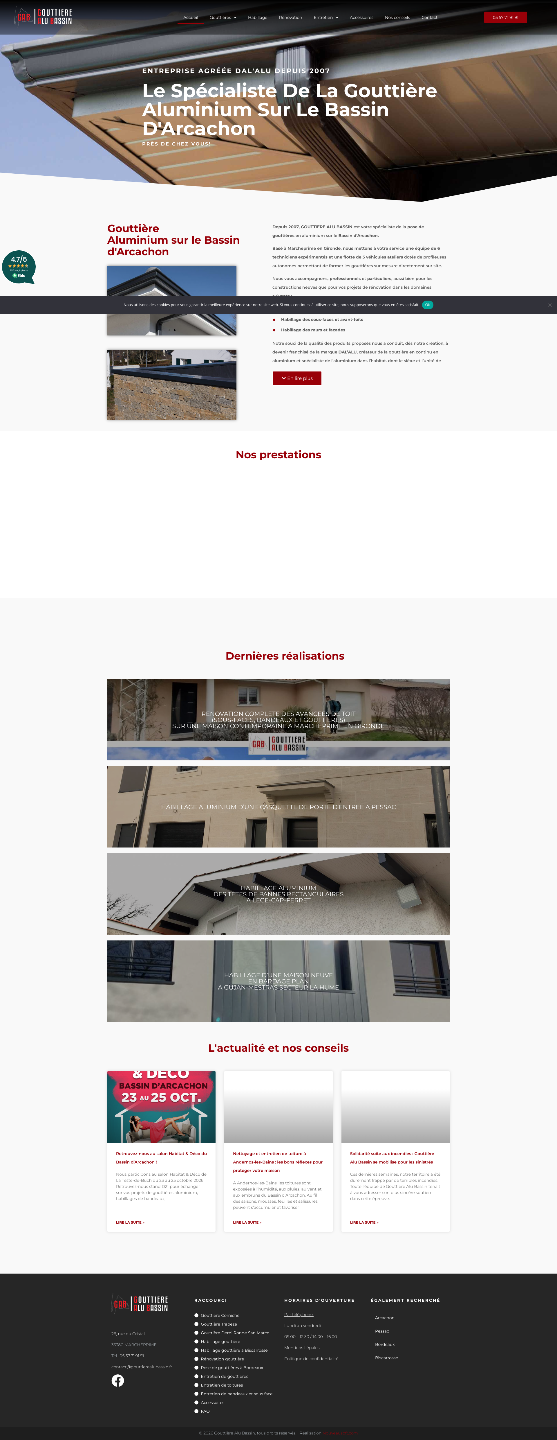 Aperçu du site