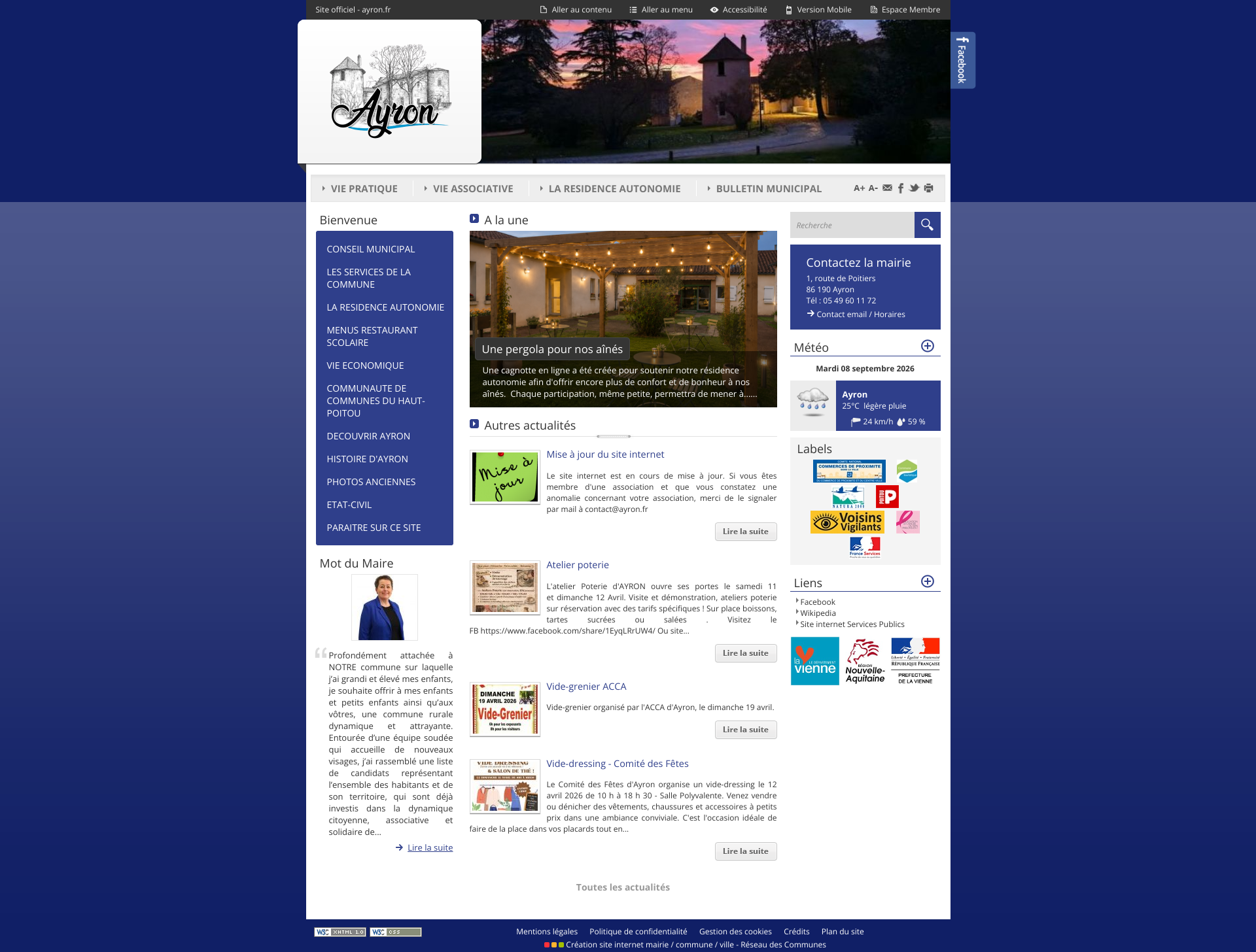 Aperçu du site