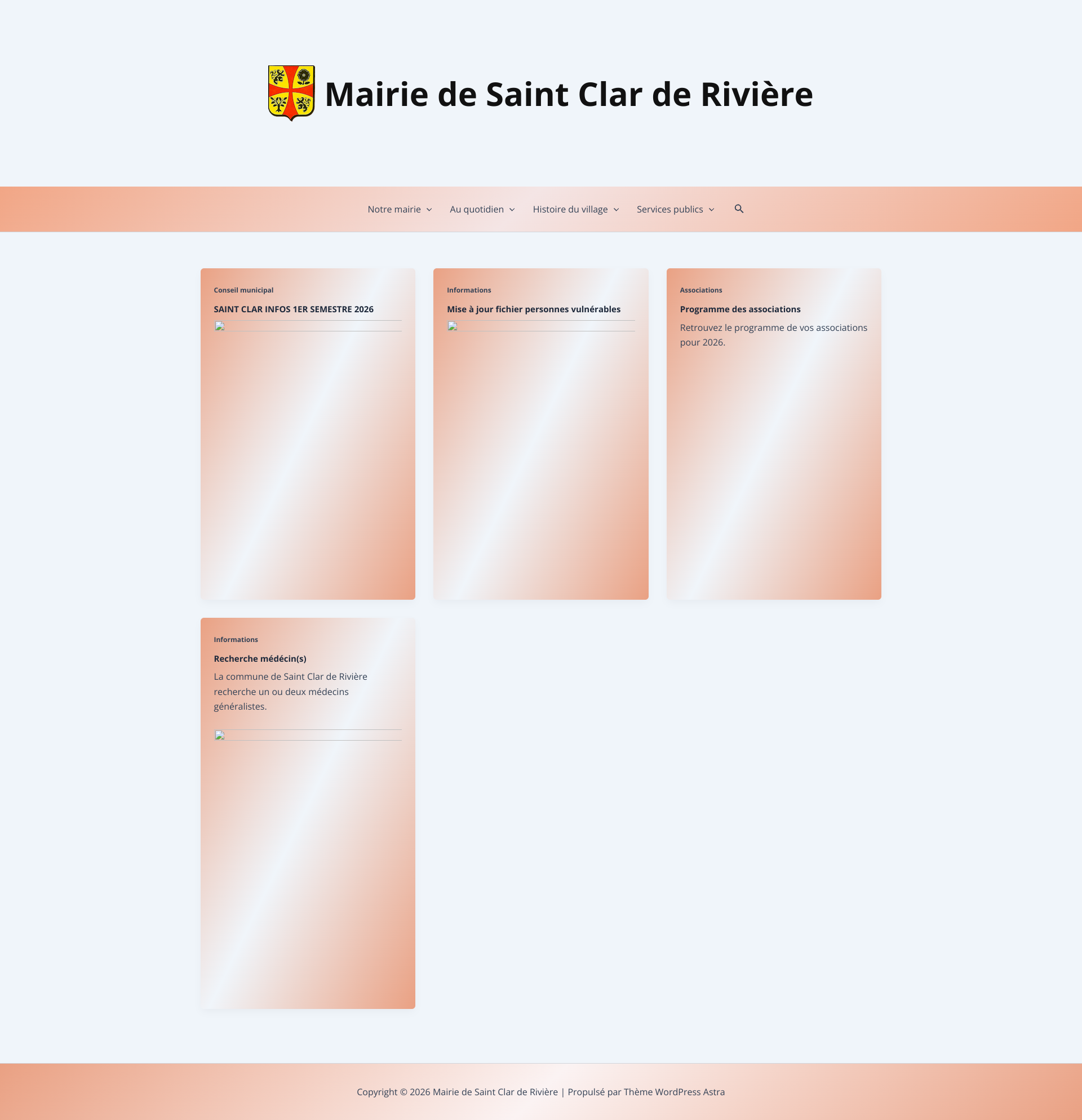 Aperçu du site