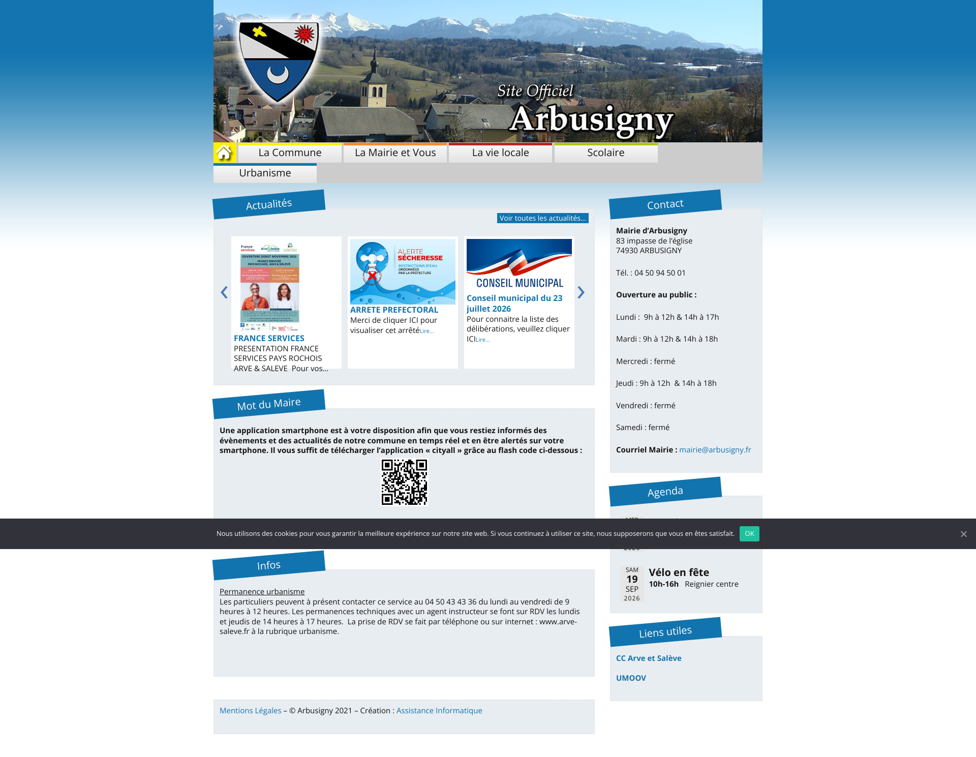 Aperçu du site