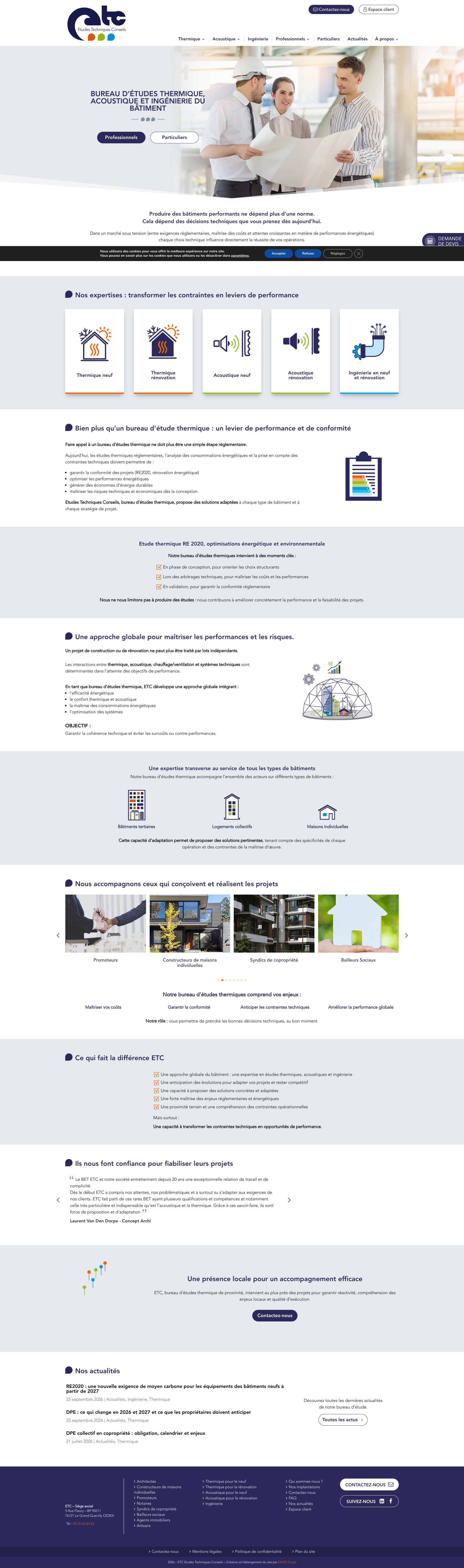 Aperçu du site