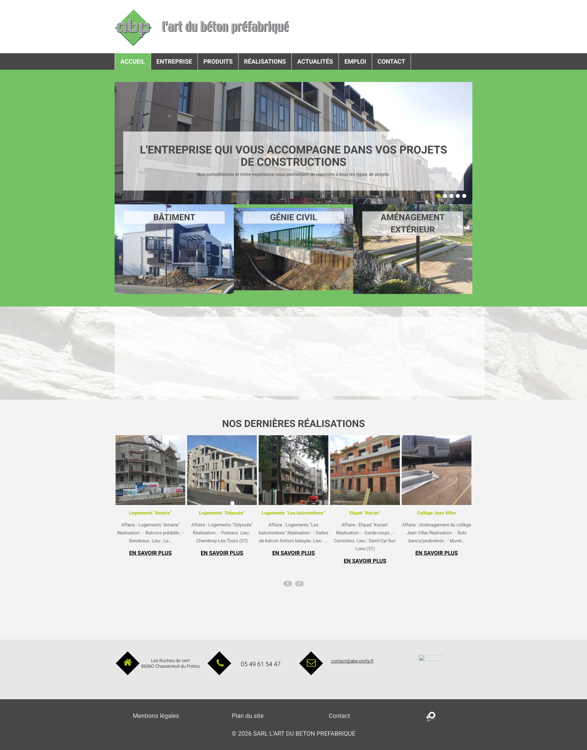 Aperçu du site