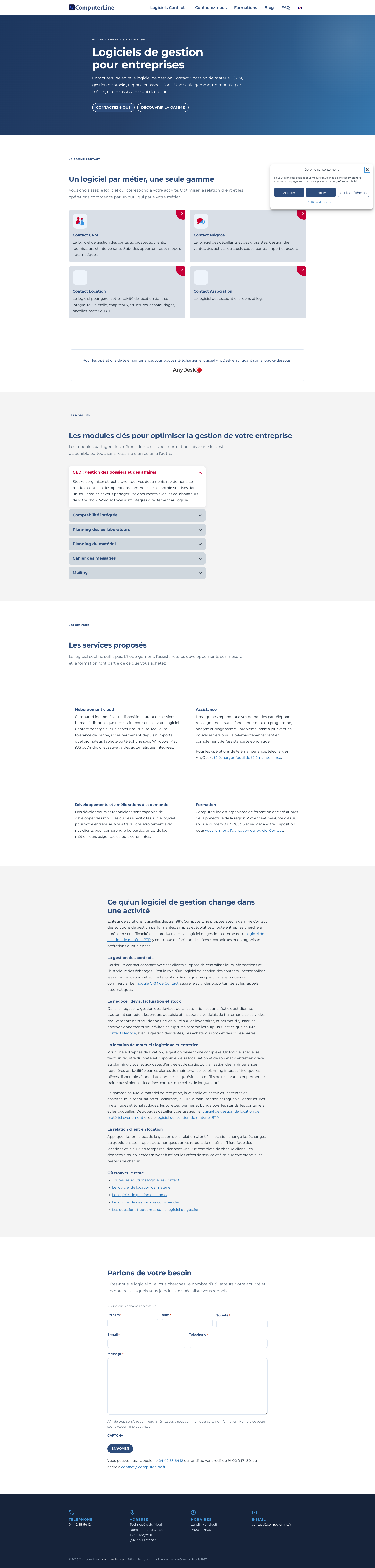 Aperçu du site