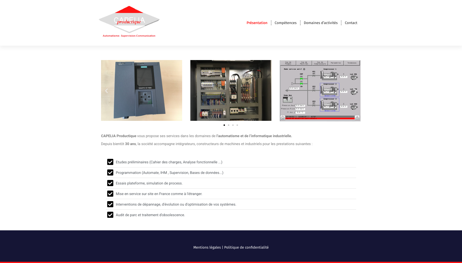 Aperçu du site