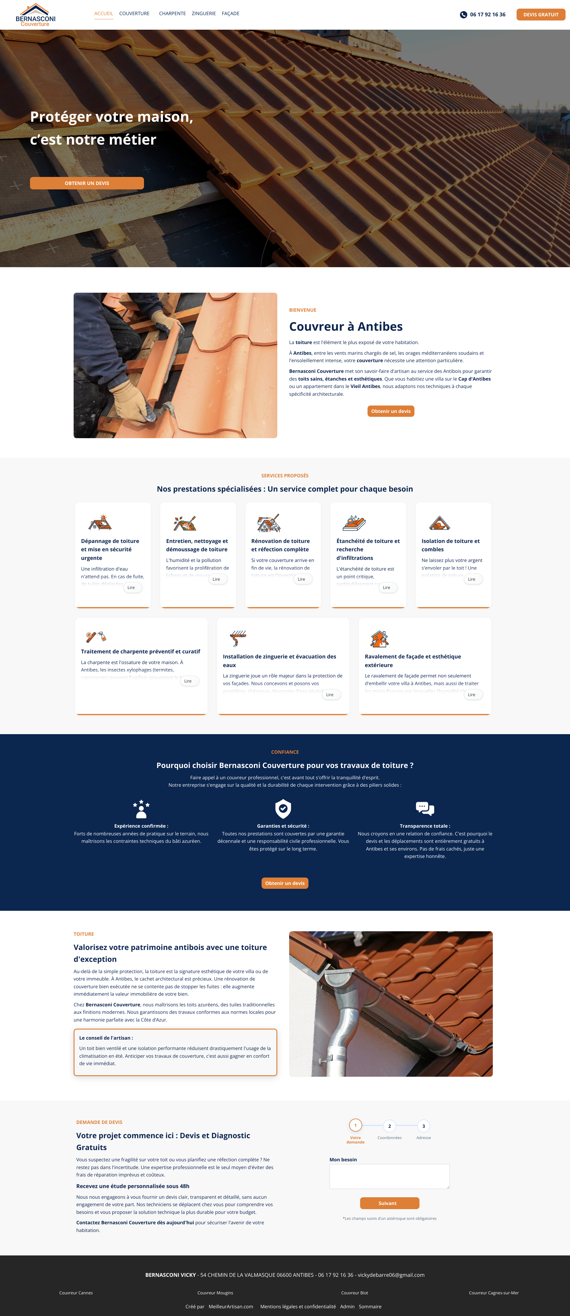 Aperçu du site