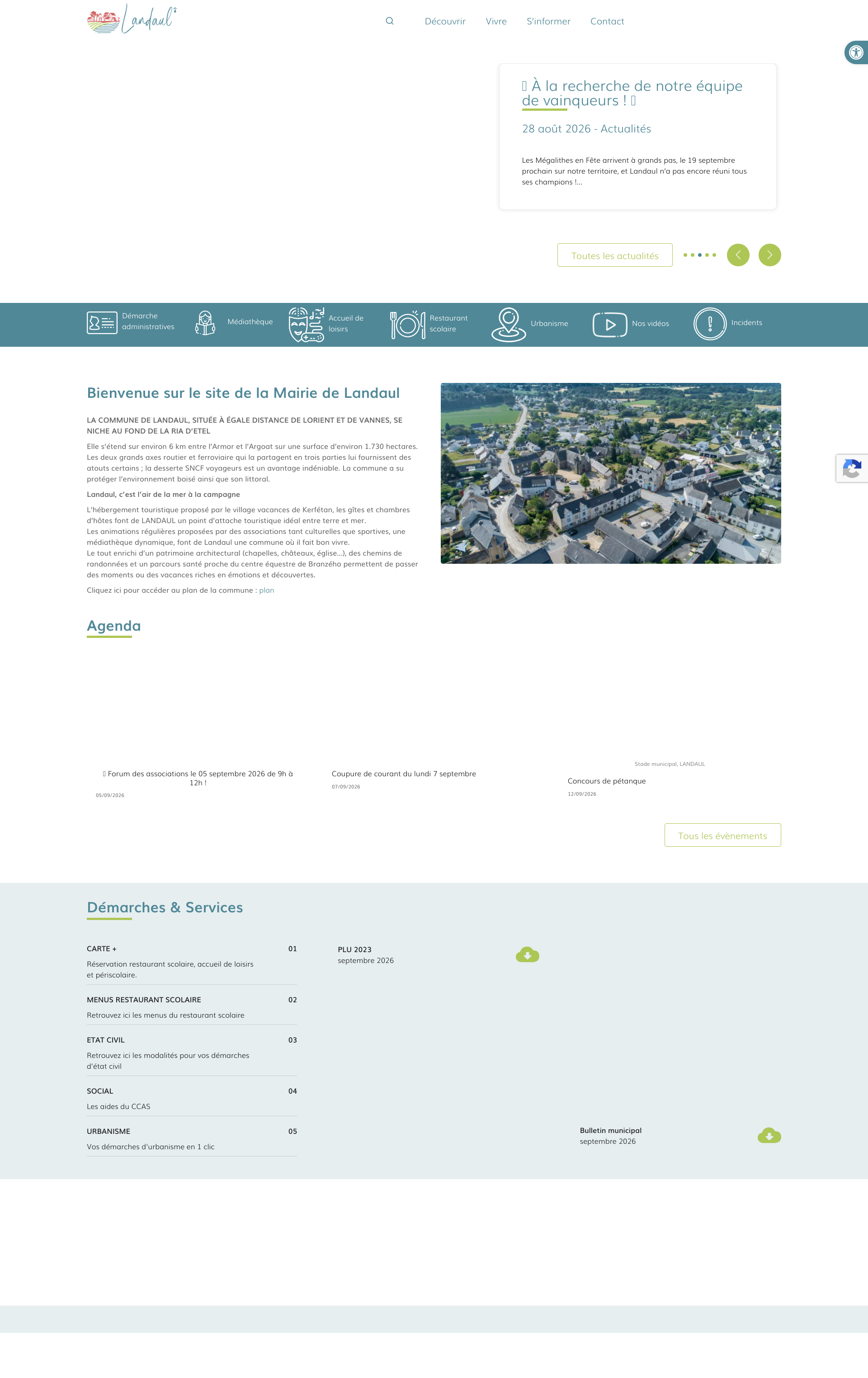 Aperçu du site