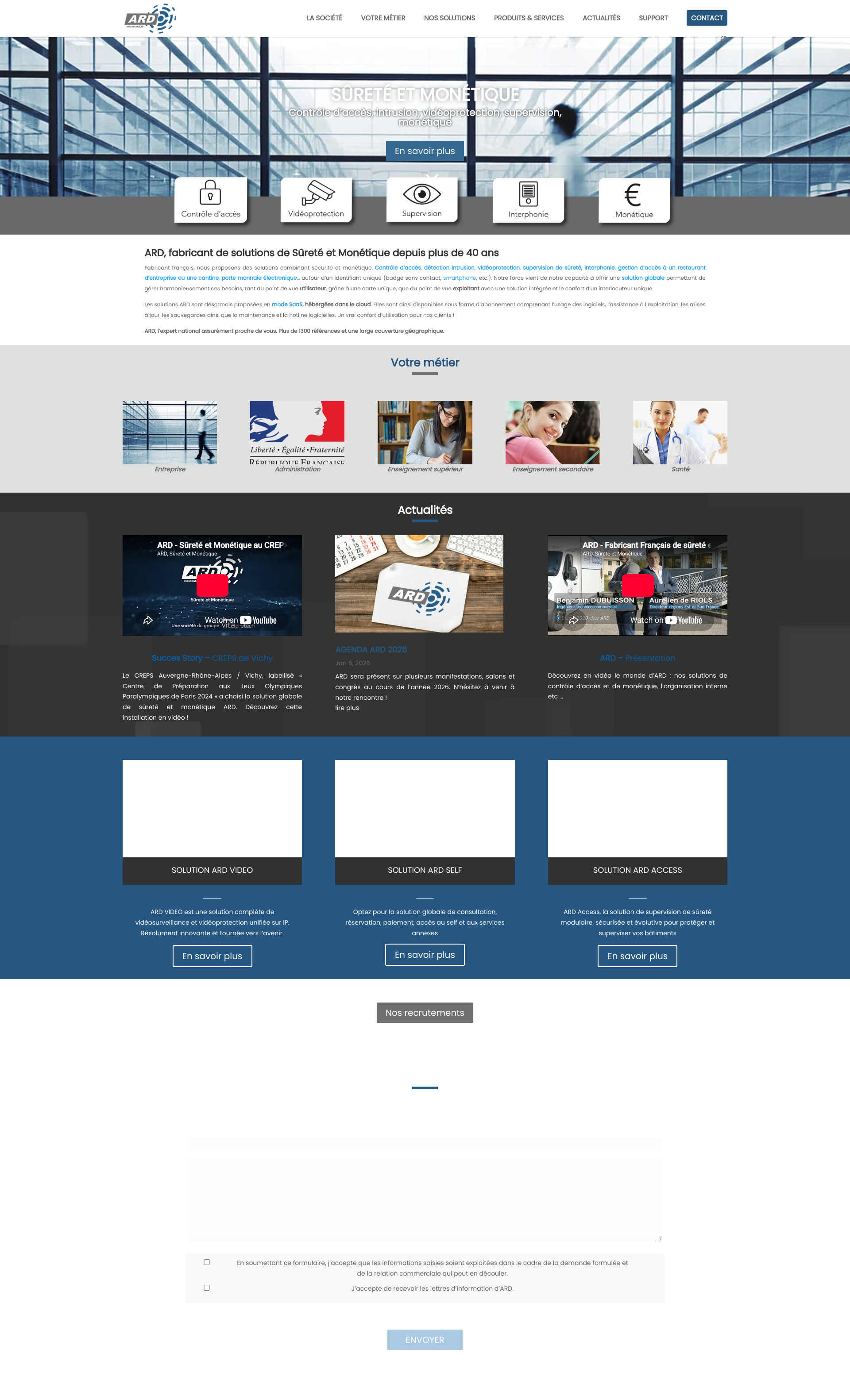 Aperçu du site