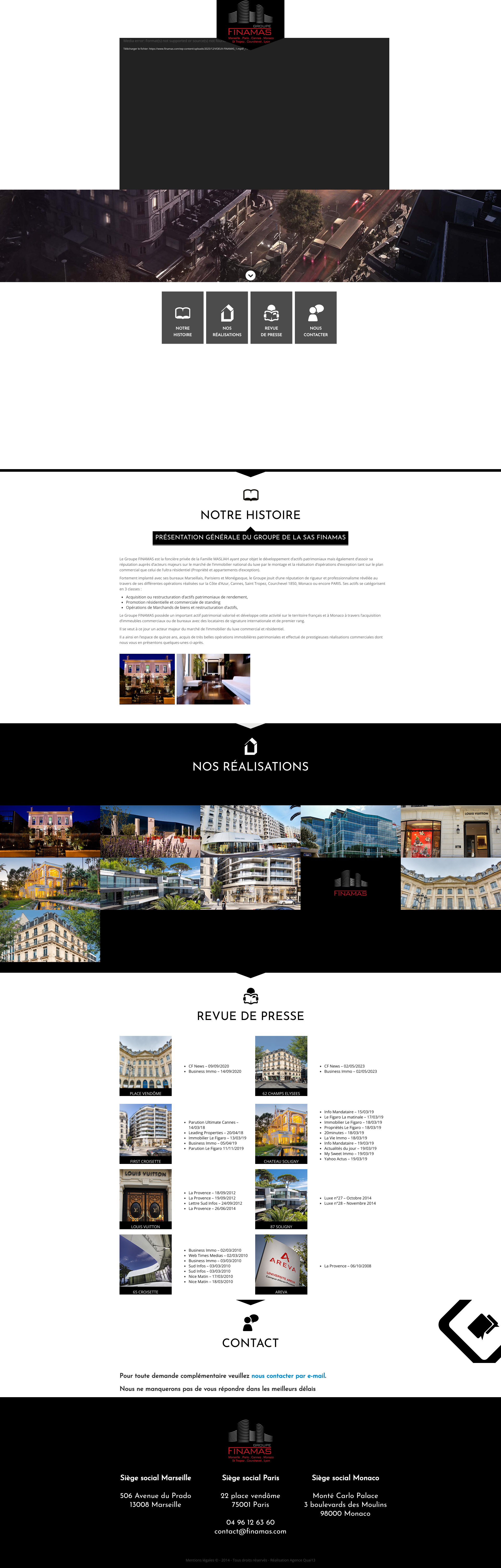 Aperçu du site