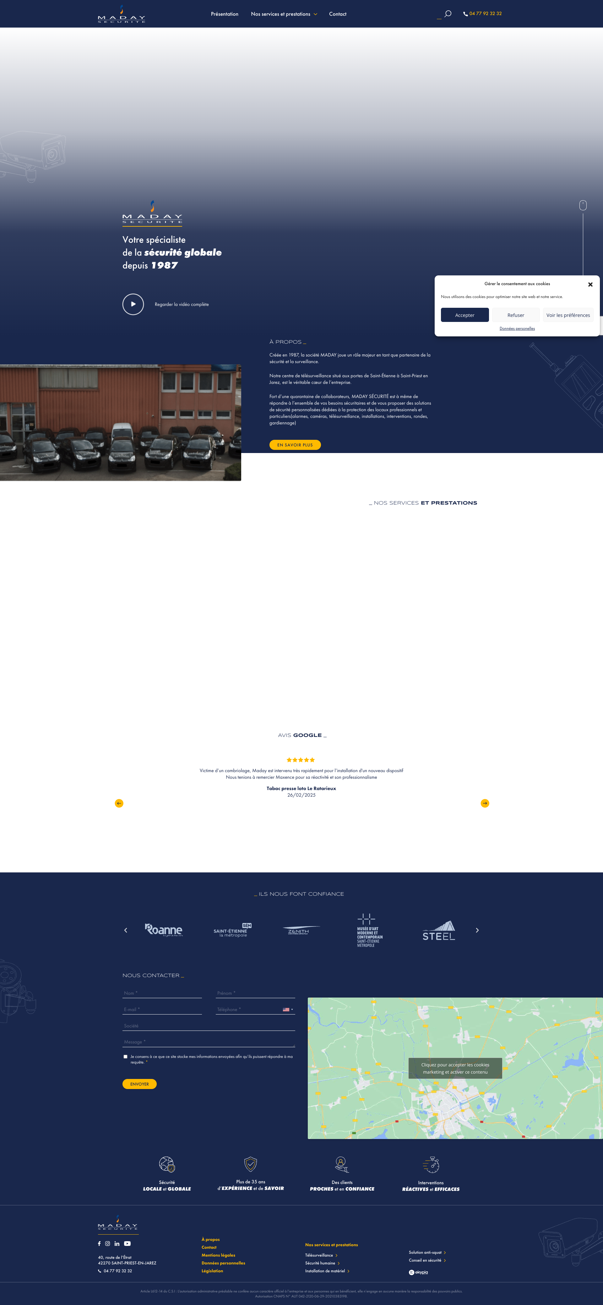 Aperçu du site