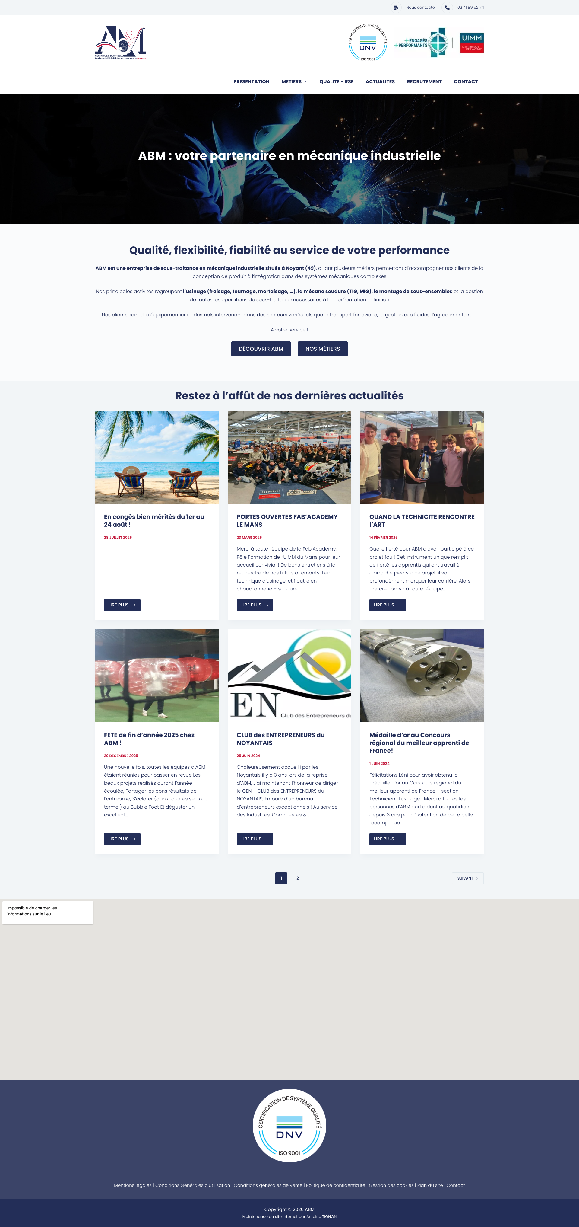 Aperçu du site