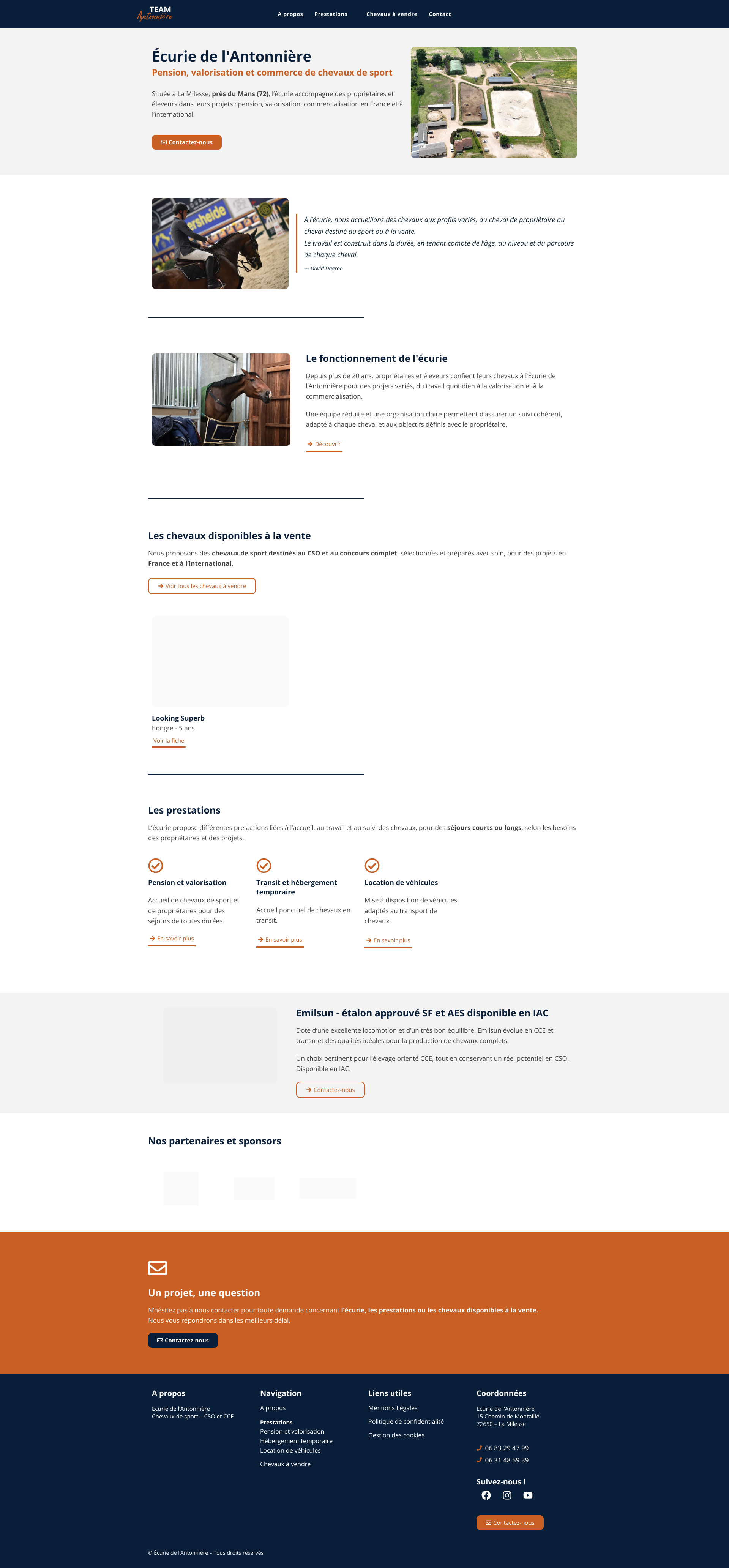 Aperçu du site