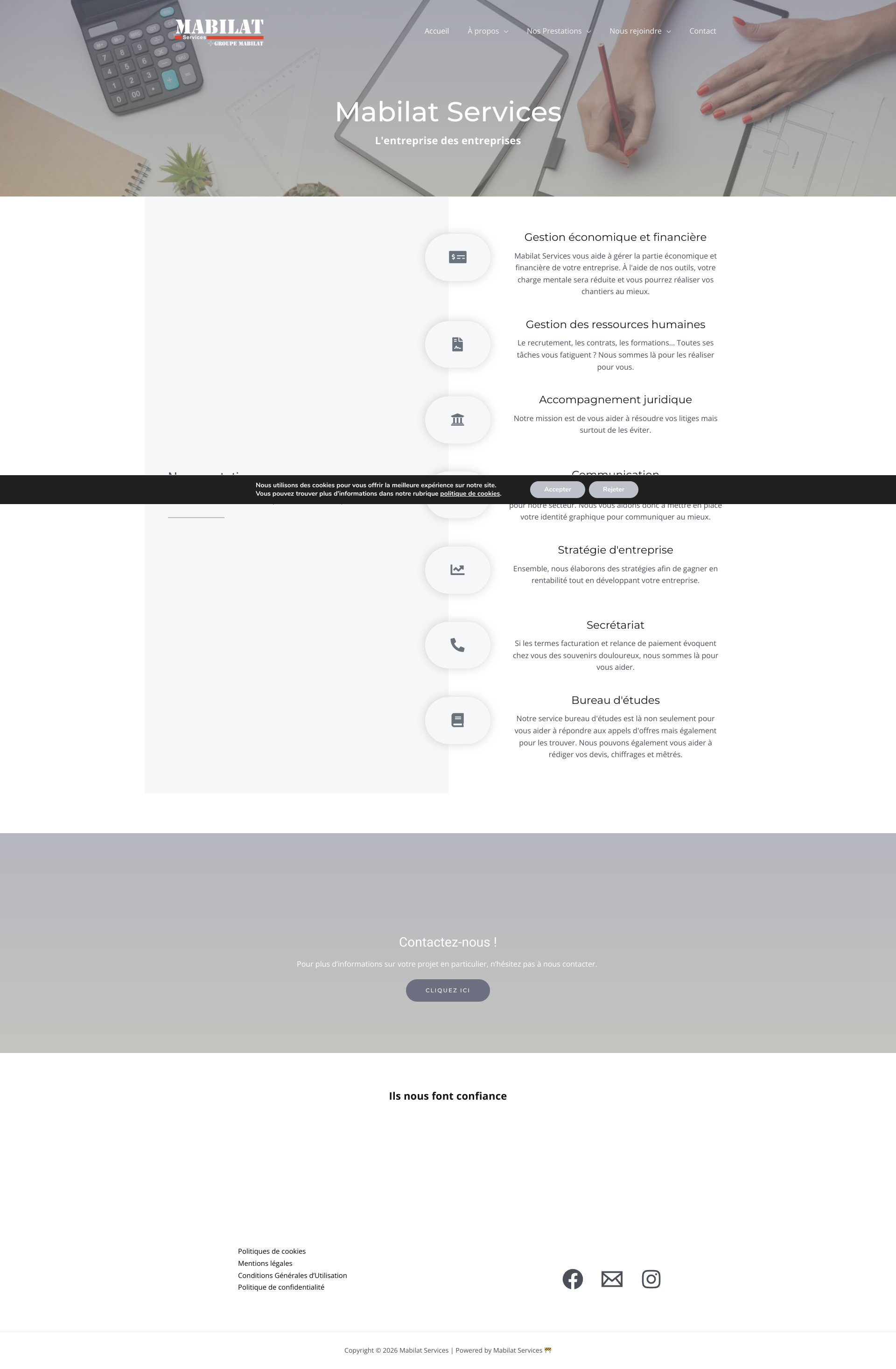 Aperçu du site