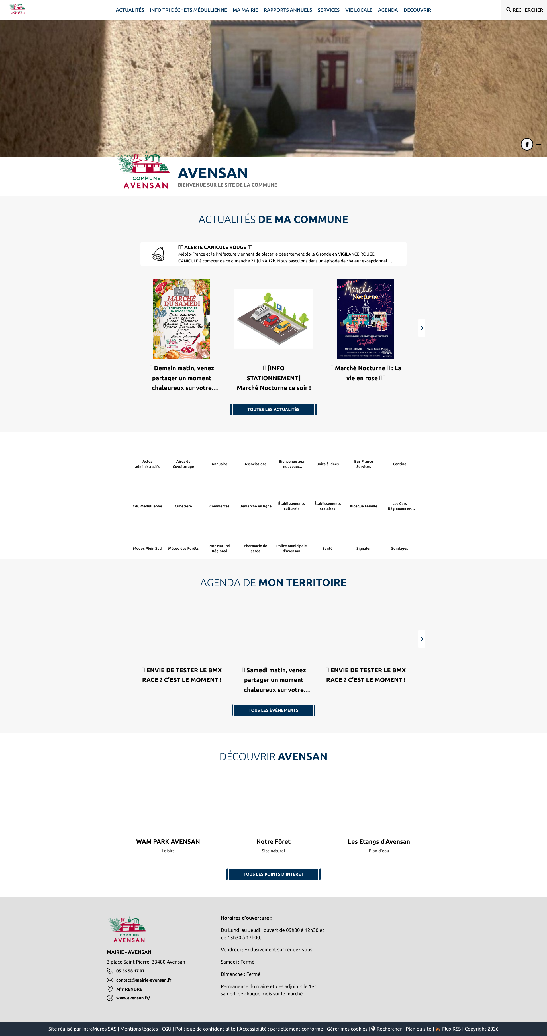 Aperçu du site