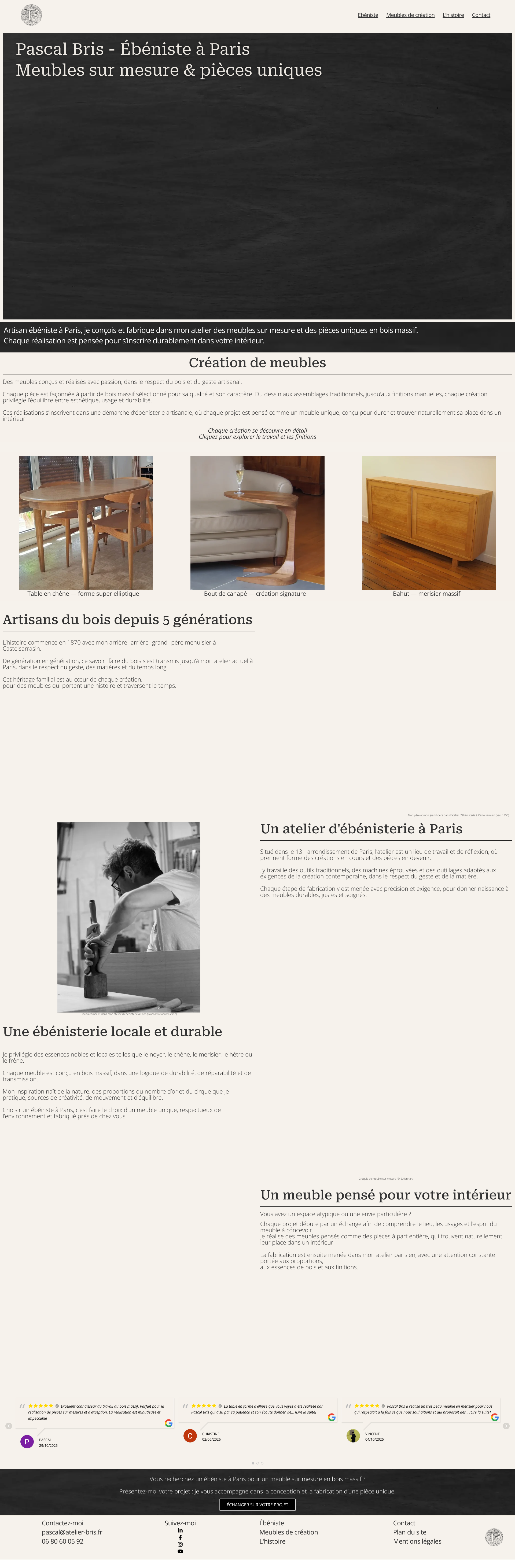 Aperçu du site