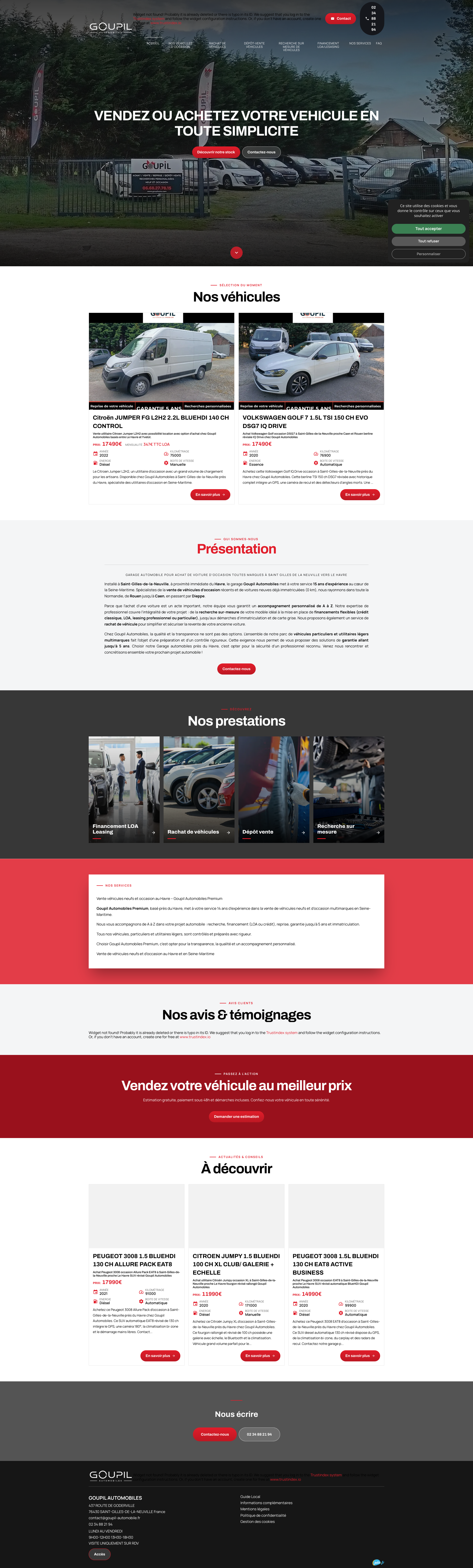 Aperçu du site