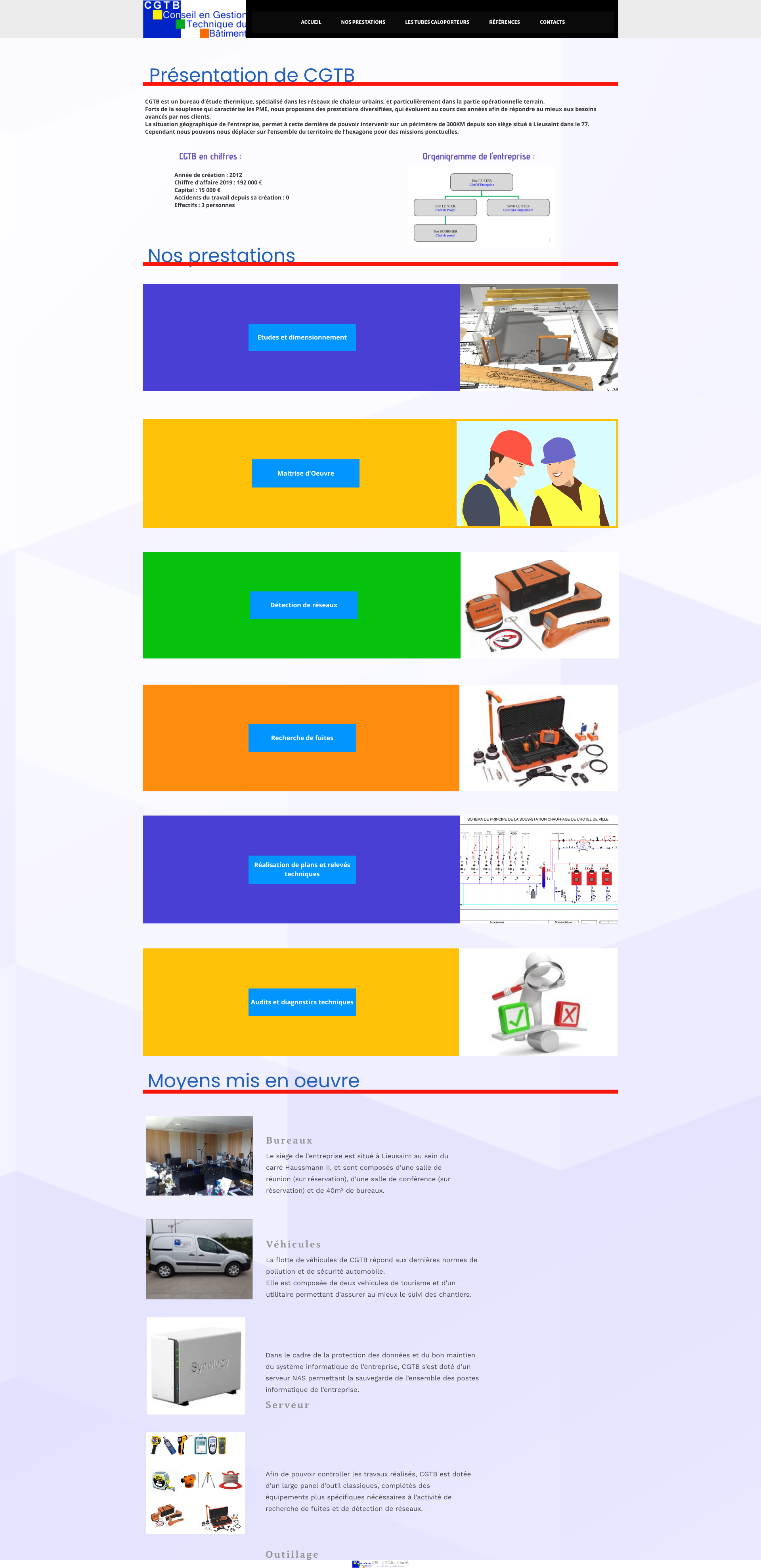 Aperçu du site