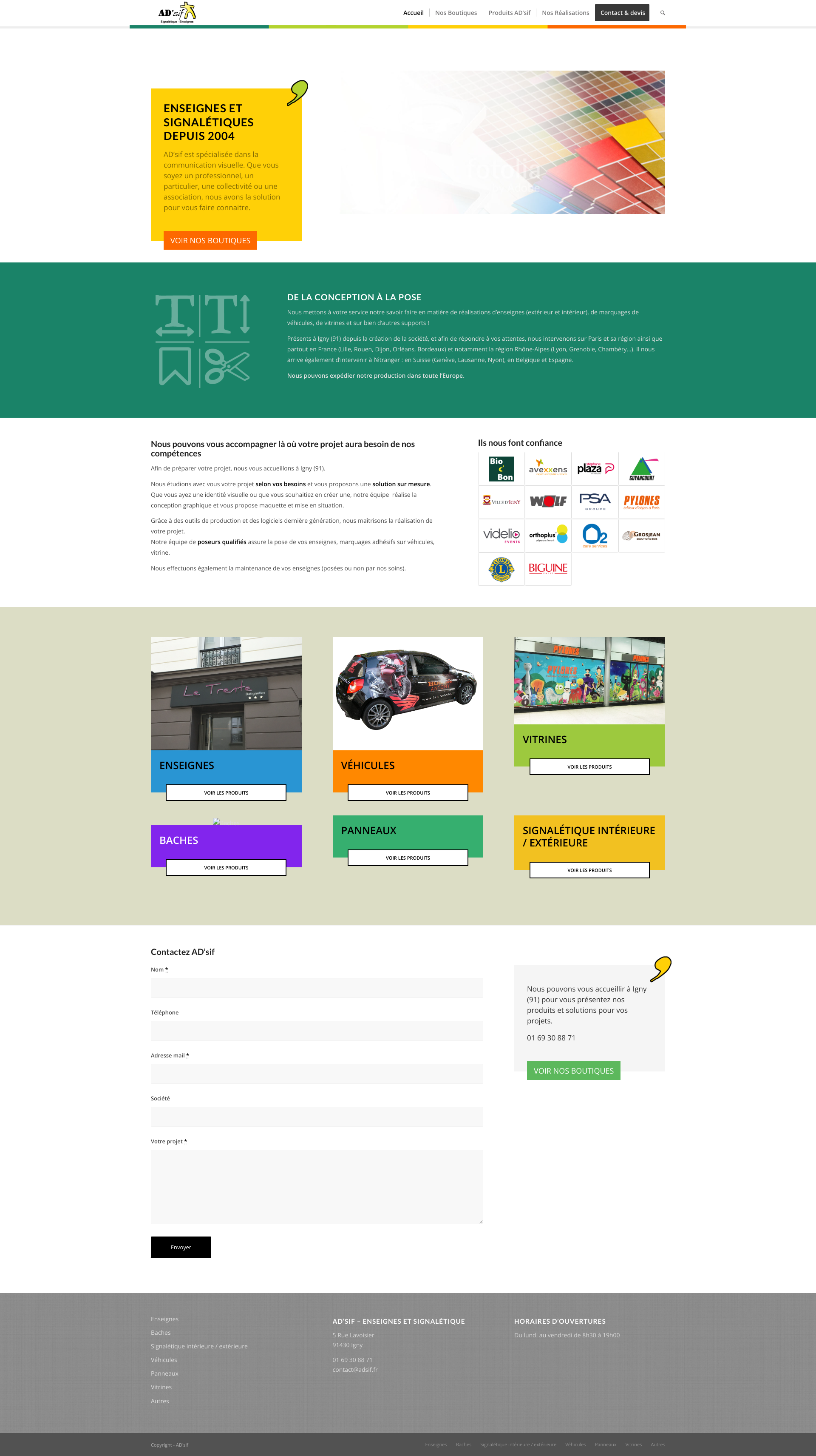Aperçu du site