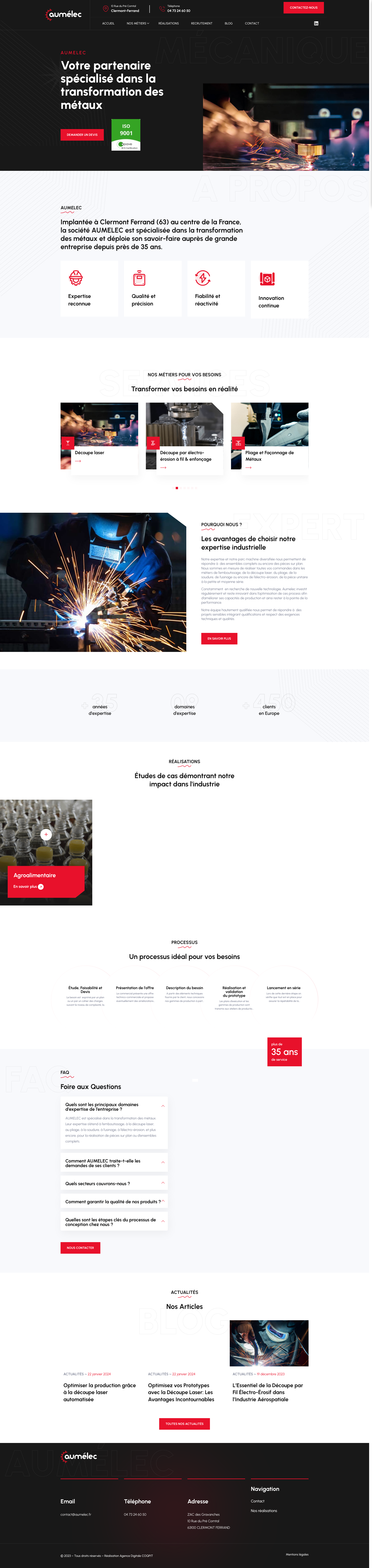 Aperçu du site