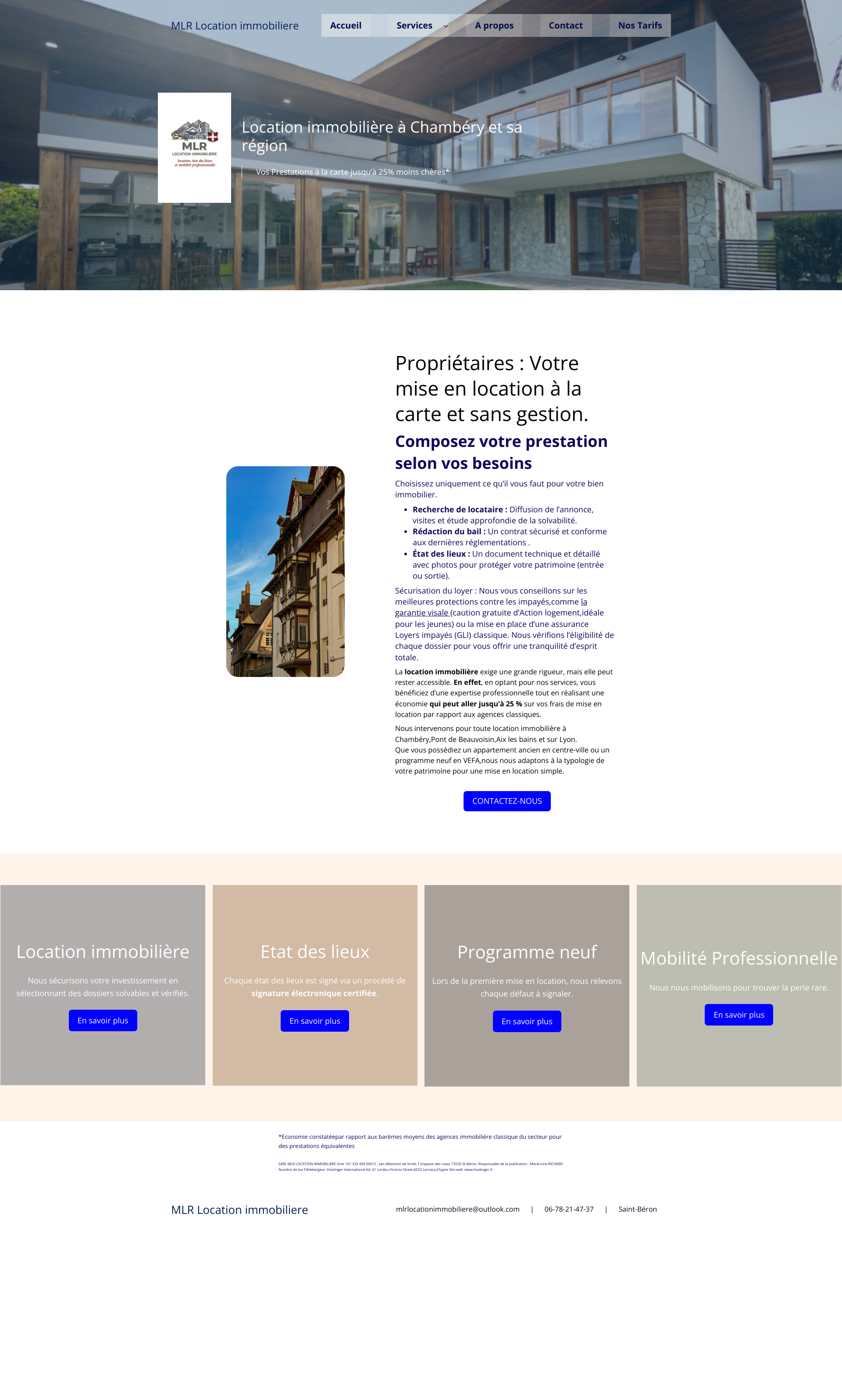 Aperçu du site